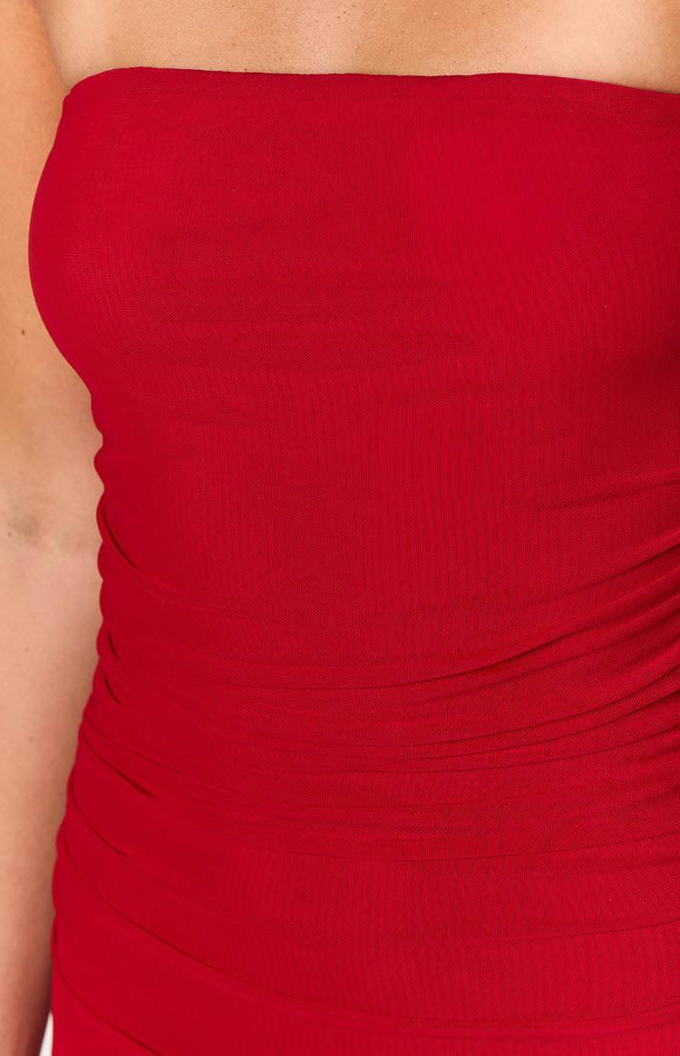 Imogen Red Maxi Dress Product Image