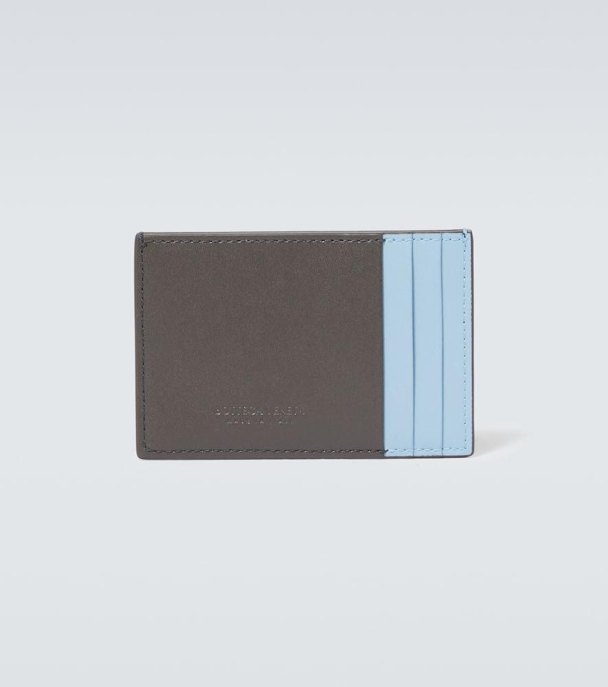 BOTTEGA VENETA Cassette Leather Card Case In Grey Product Image