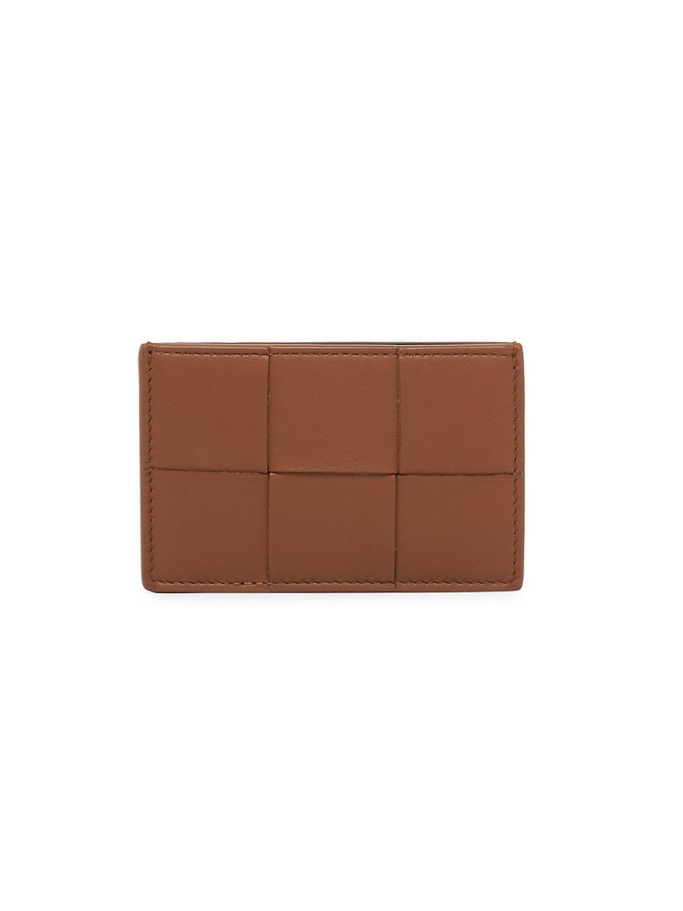 Mens Cassette Intrecciato Leather Card Case Product Image