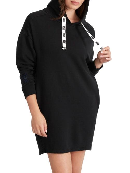 Aderyn Brushed Fleece Knit Hoodie Dress Product Image