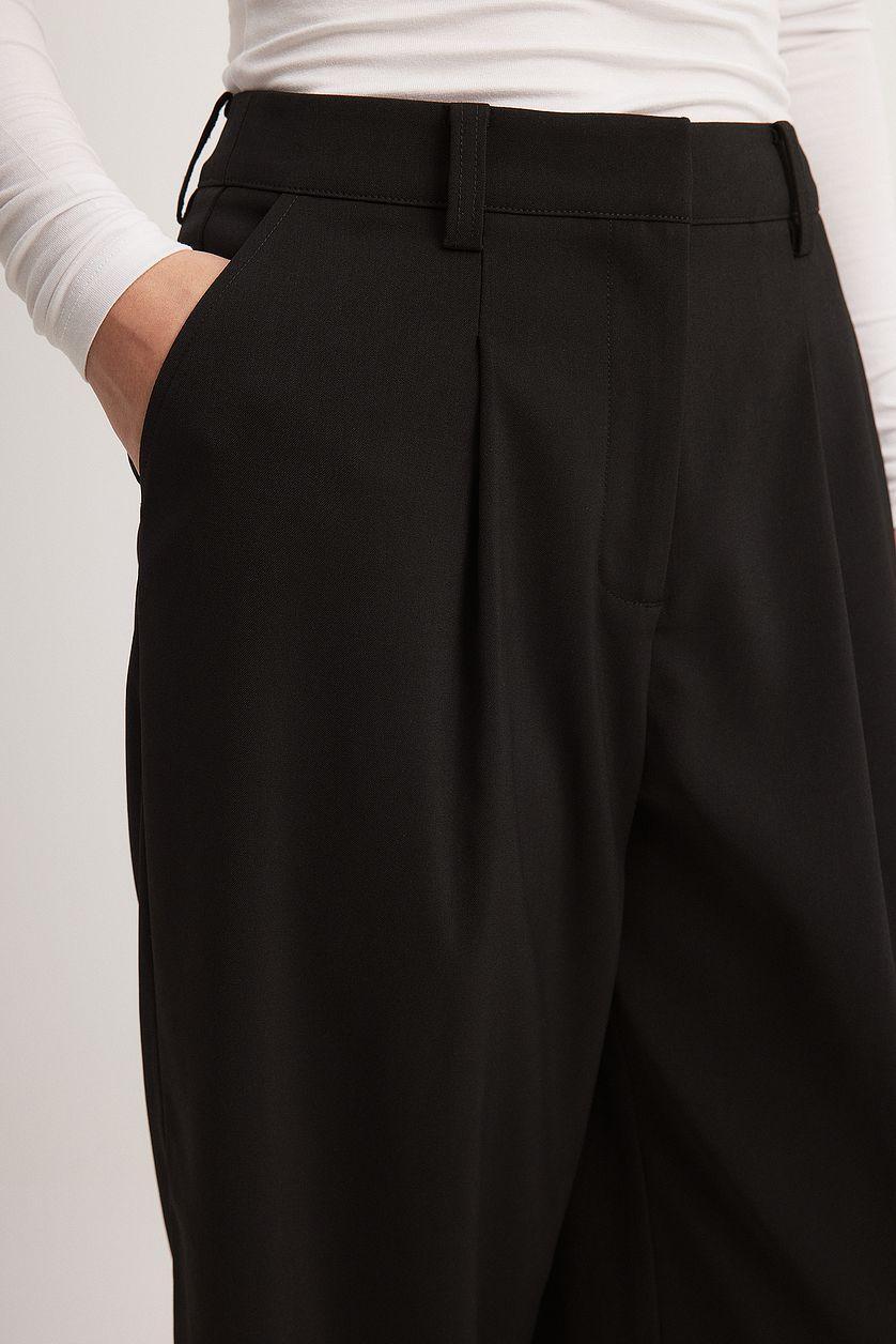 Tapered High Waist Suit Pants Product Image