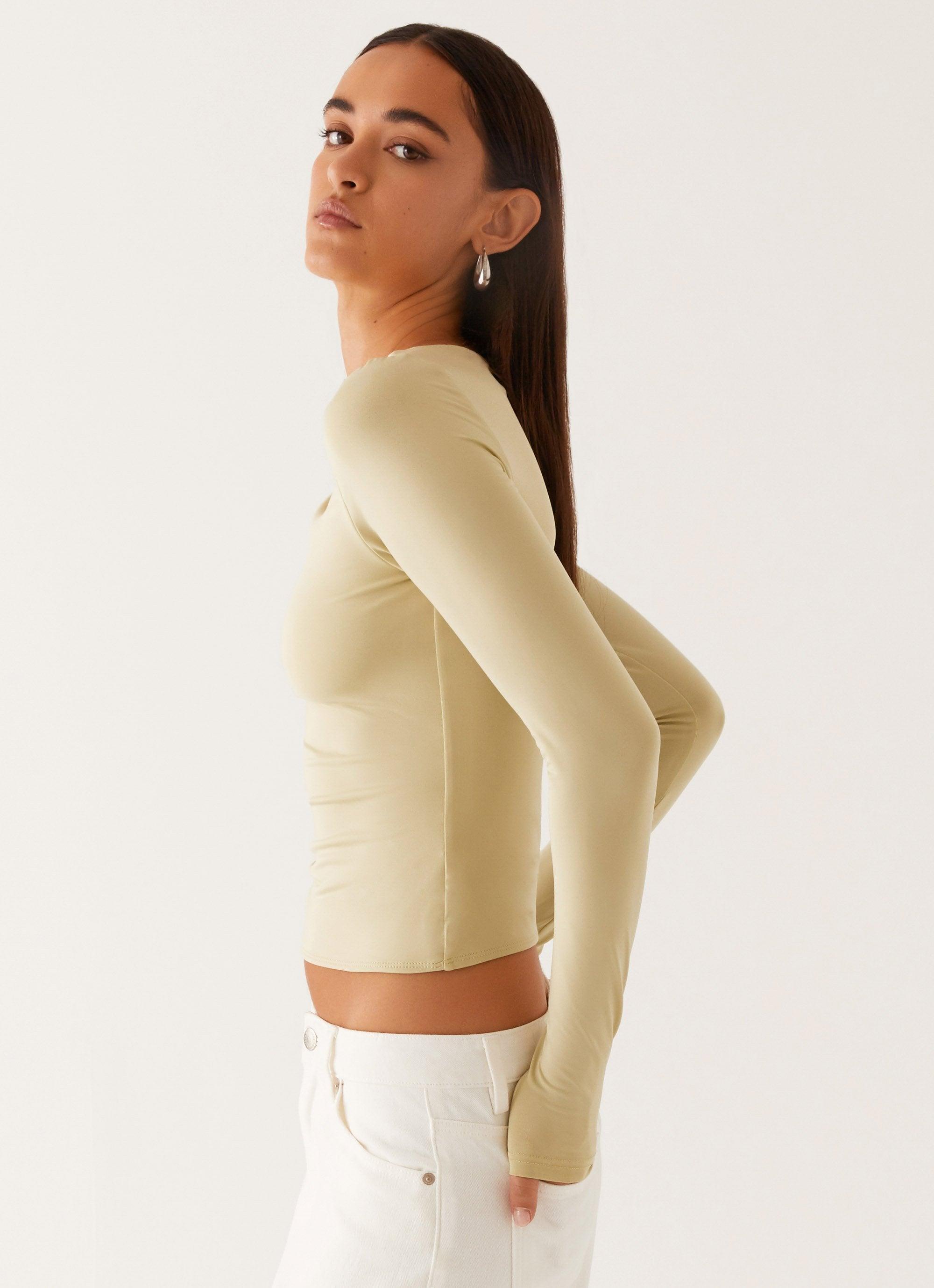 Calica Long Sleeve Top - Pastel Green Product Image