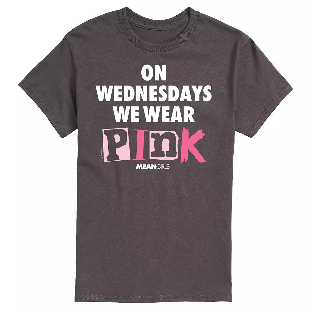 Men's Mean Girls Wednesdays We Wear Pink Graphic Tee,  Product Image