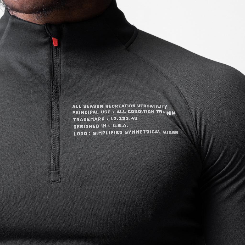 0725. Core Fitted Quarter Zip - Black Product Image