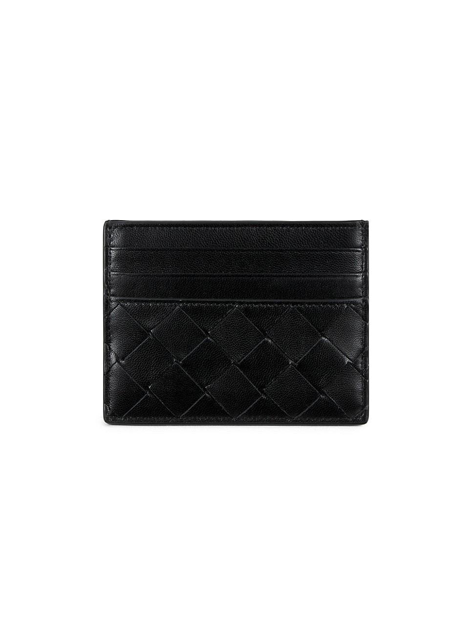 Womens Intrecciato Leather Card Case Product Image