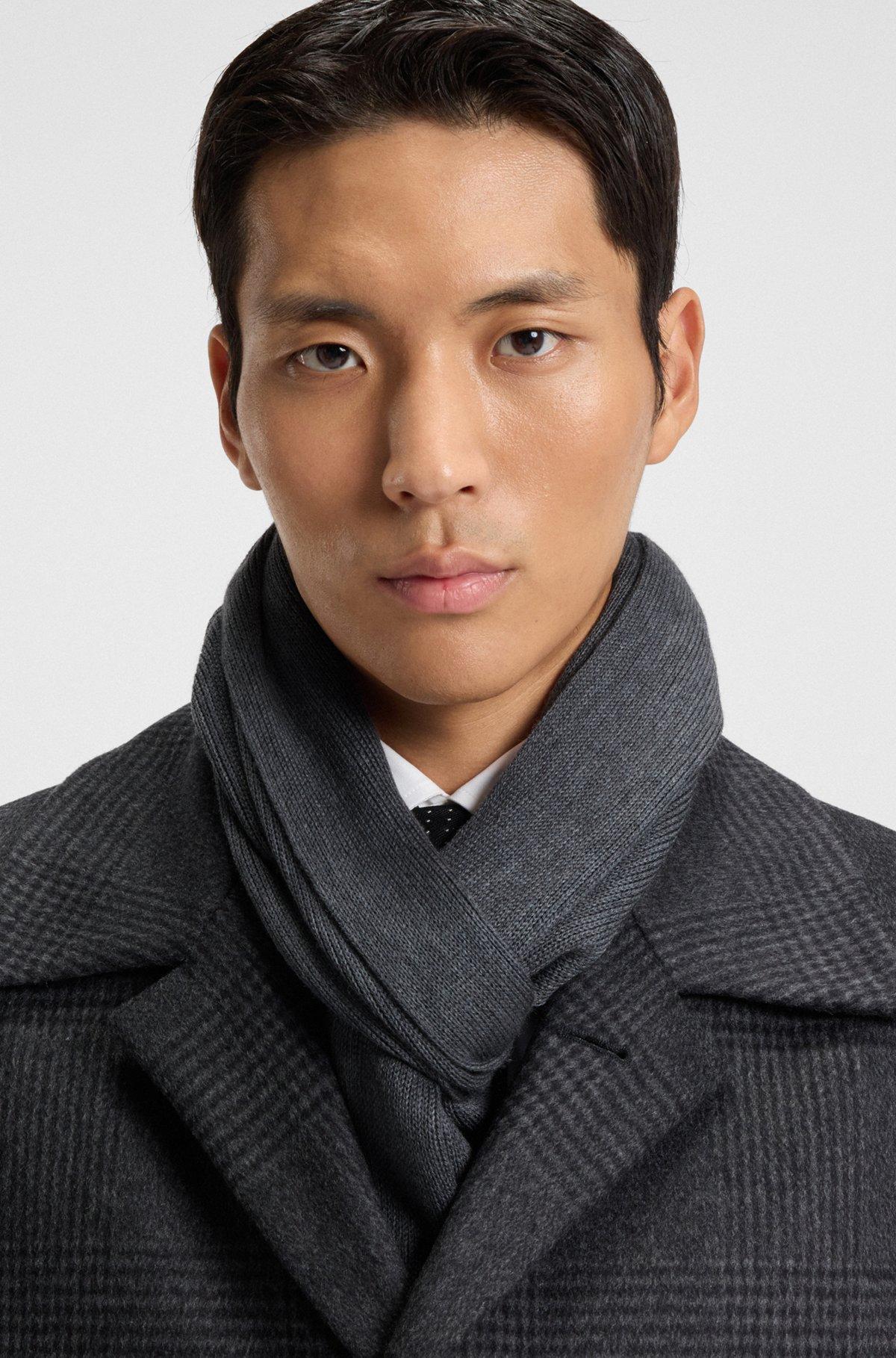 Raschel-knit scarf in virgin wool Product Image