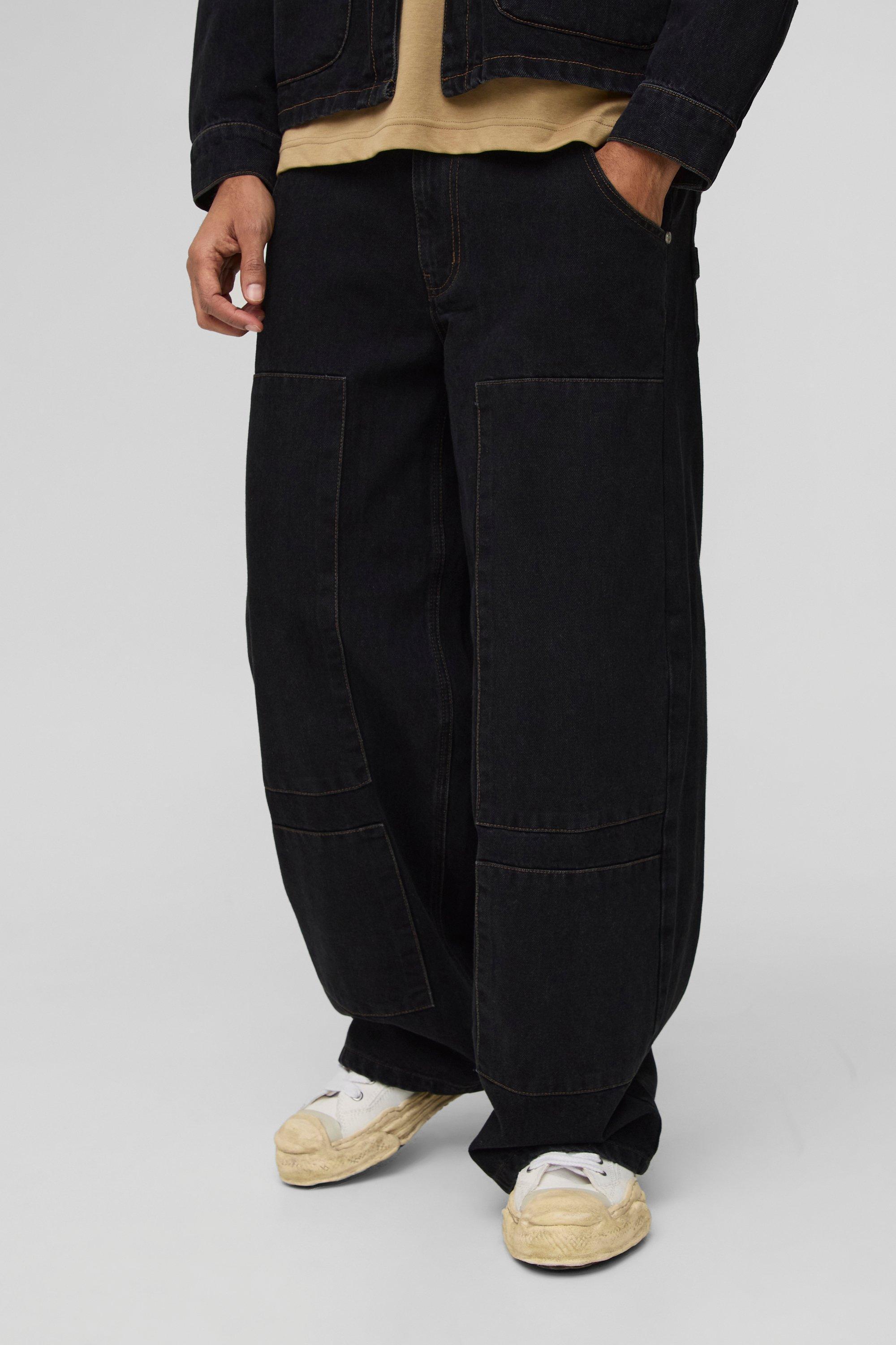 Baggy Carpenter Pocket Denim Jeans | boohooMAN USA Product Image