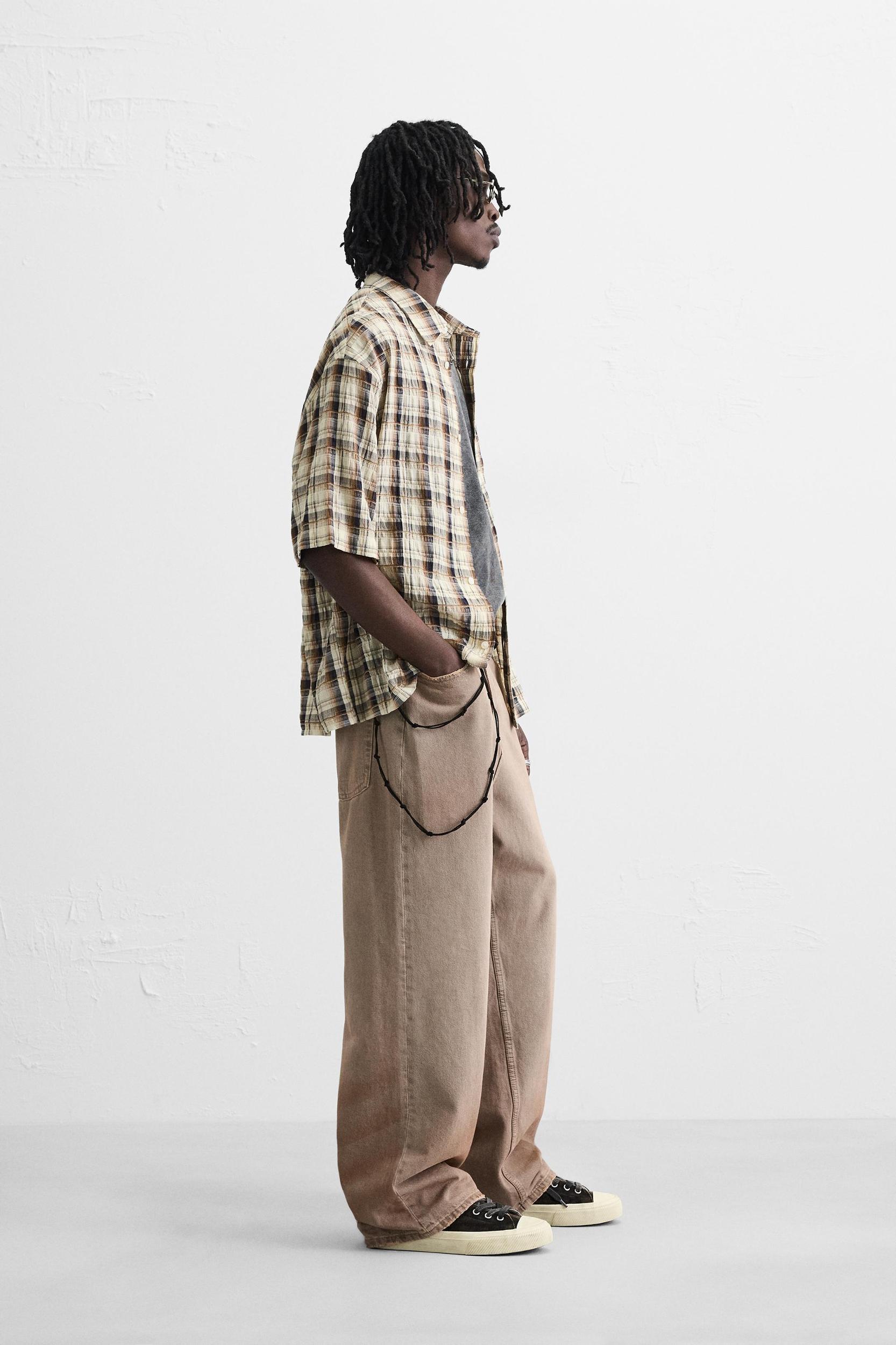 TEXTURED PLAID SHIRT Product Image