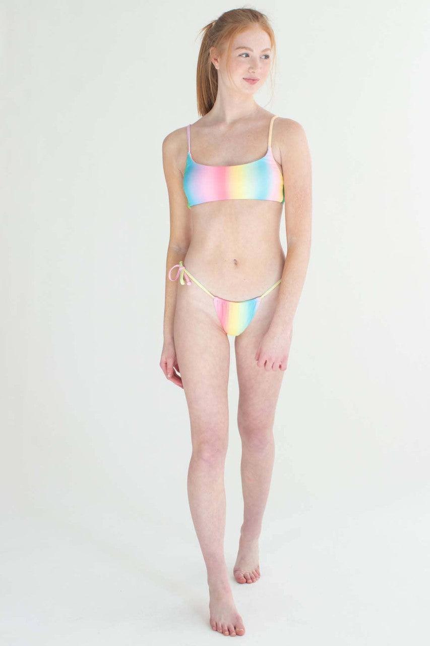 Soft Rainbow Bikini Top Product Image