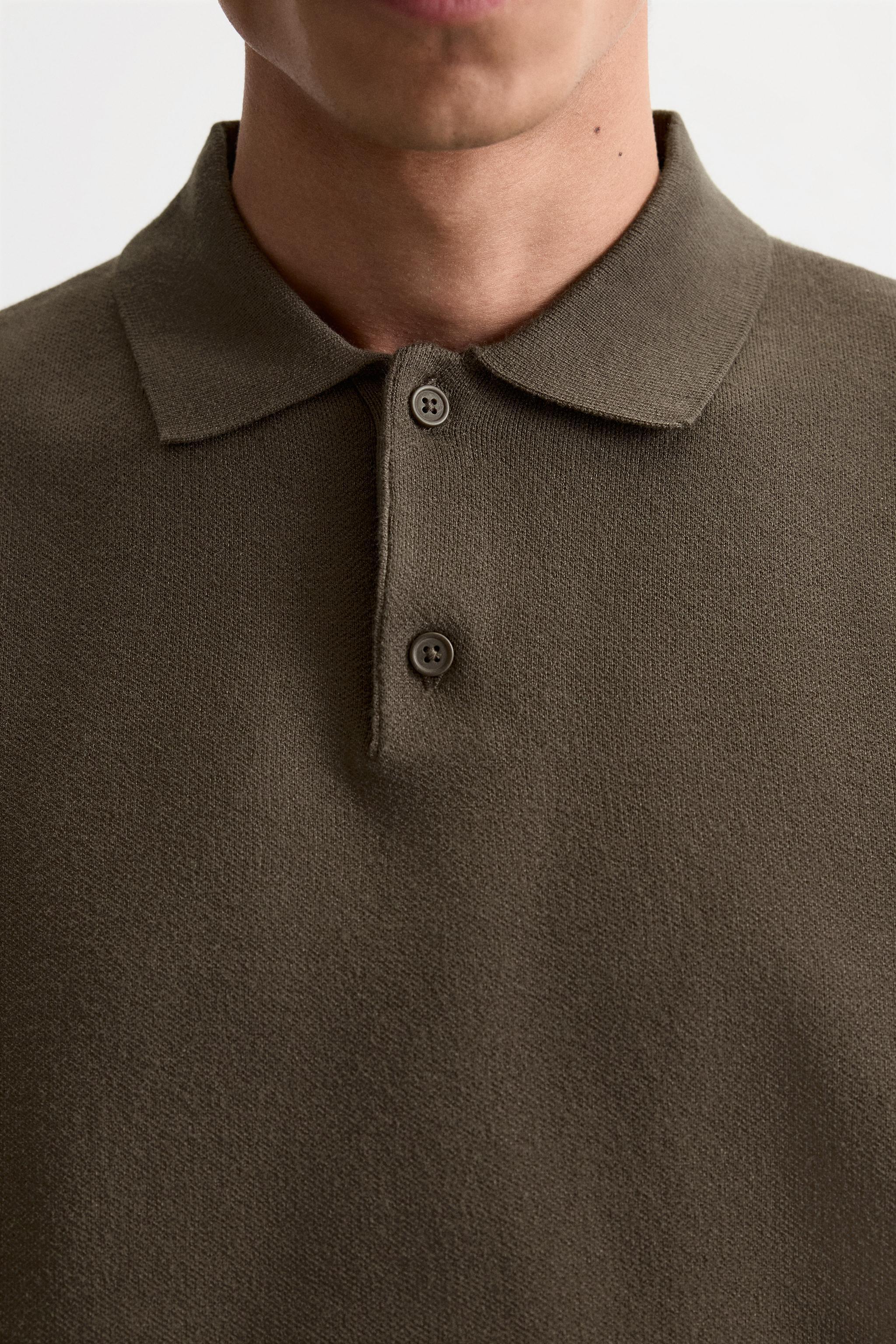 VISCOSE BLEND KNIT POLO SHIRT Product Image