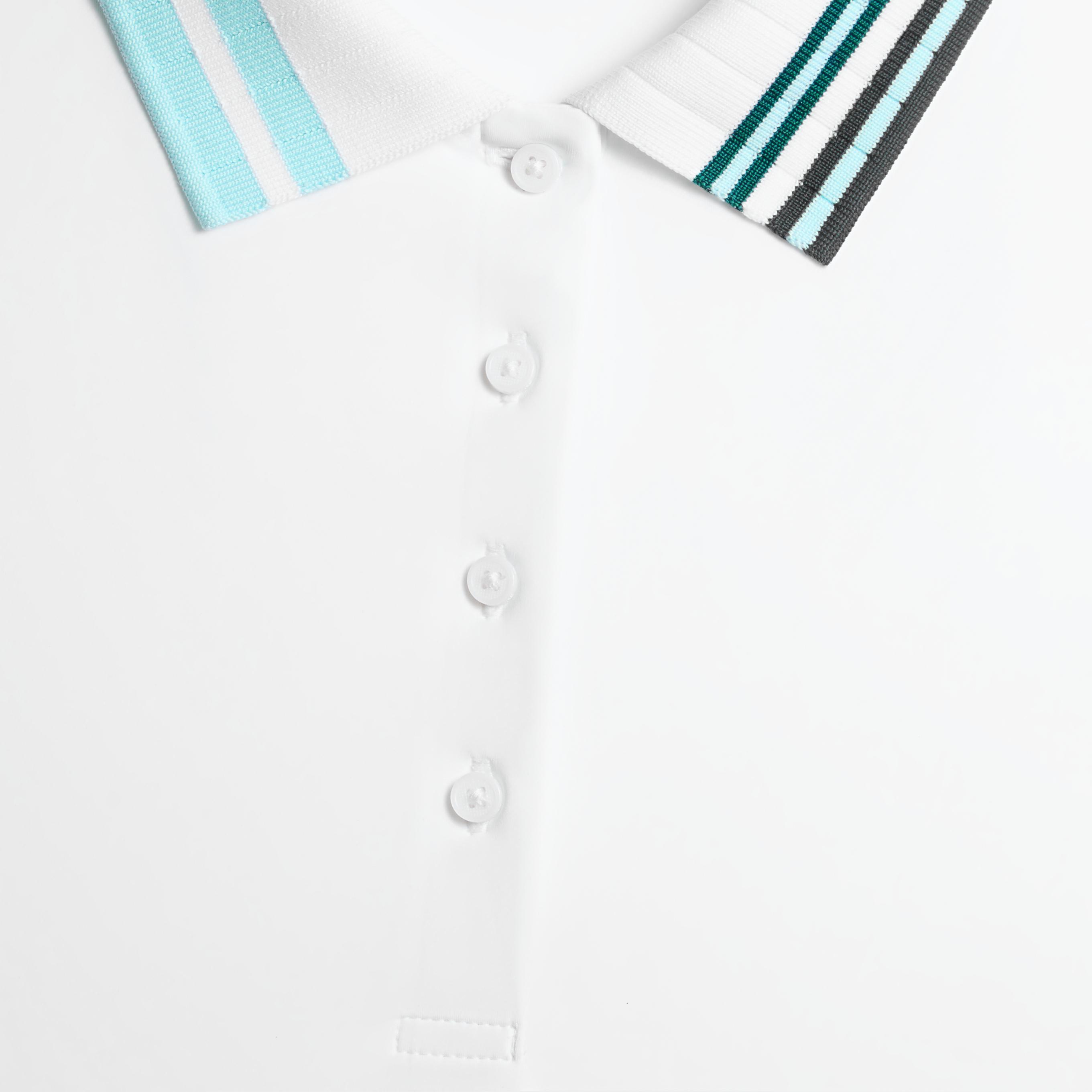 CONTRAST RIB COLLAR SILKY TECH NYLON POLO Product Image