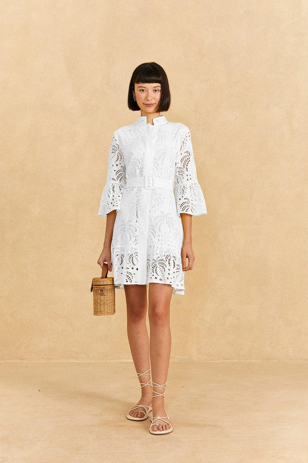 Off-White Palm Tree Mini Dress Product Image