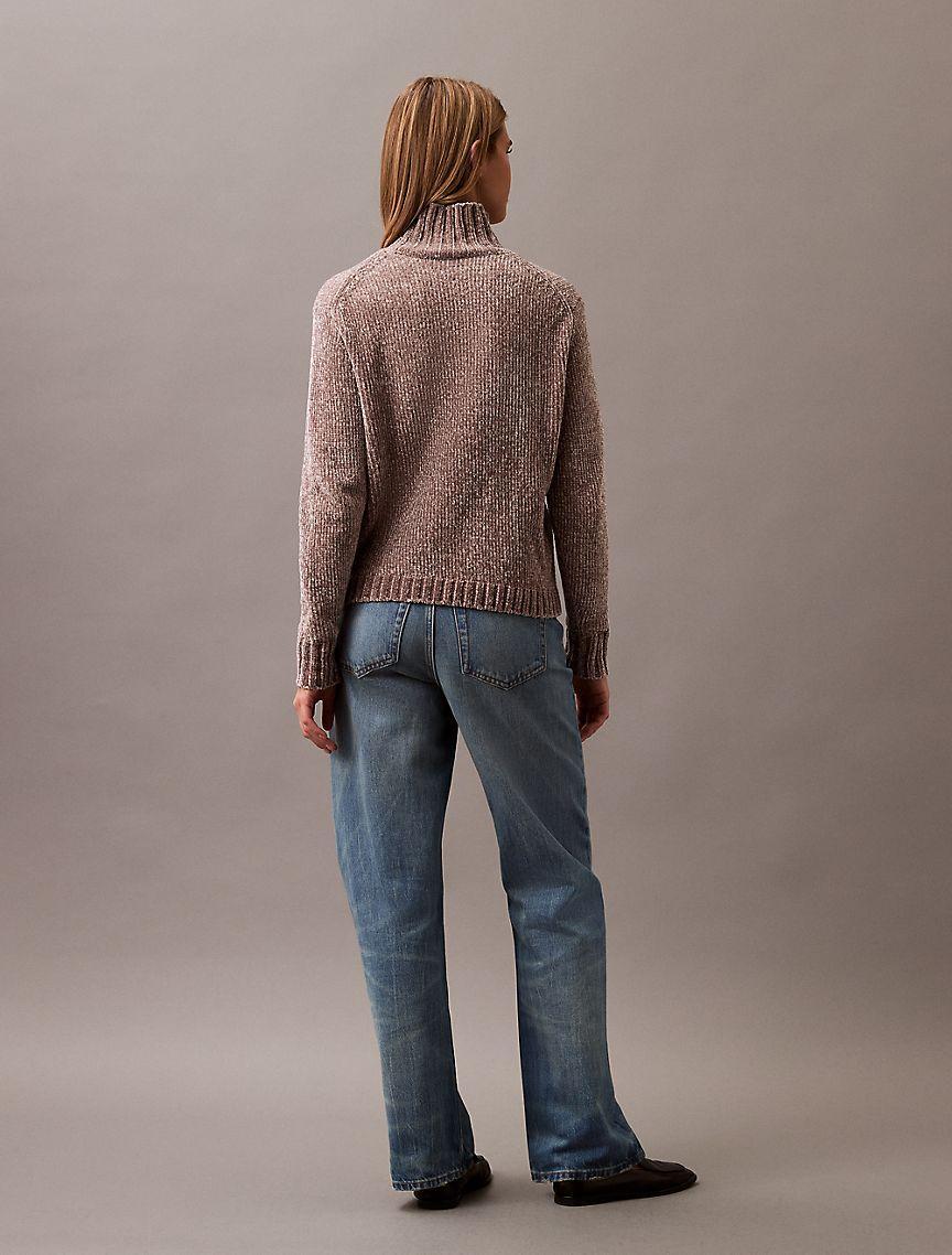 Chenille Relaxed Turtleneck Sweater Product Image