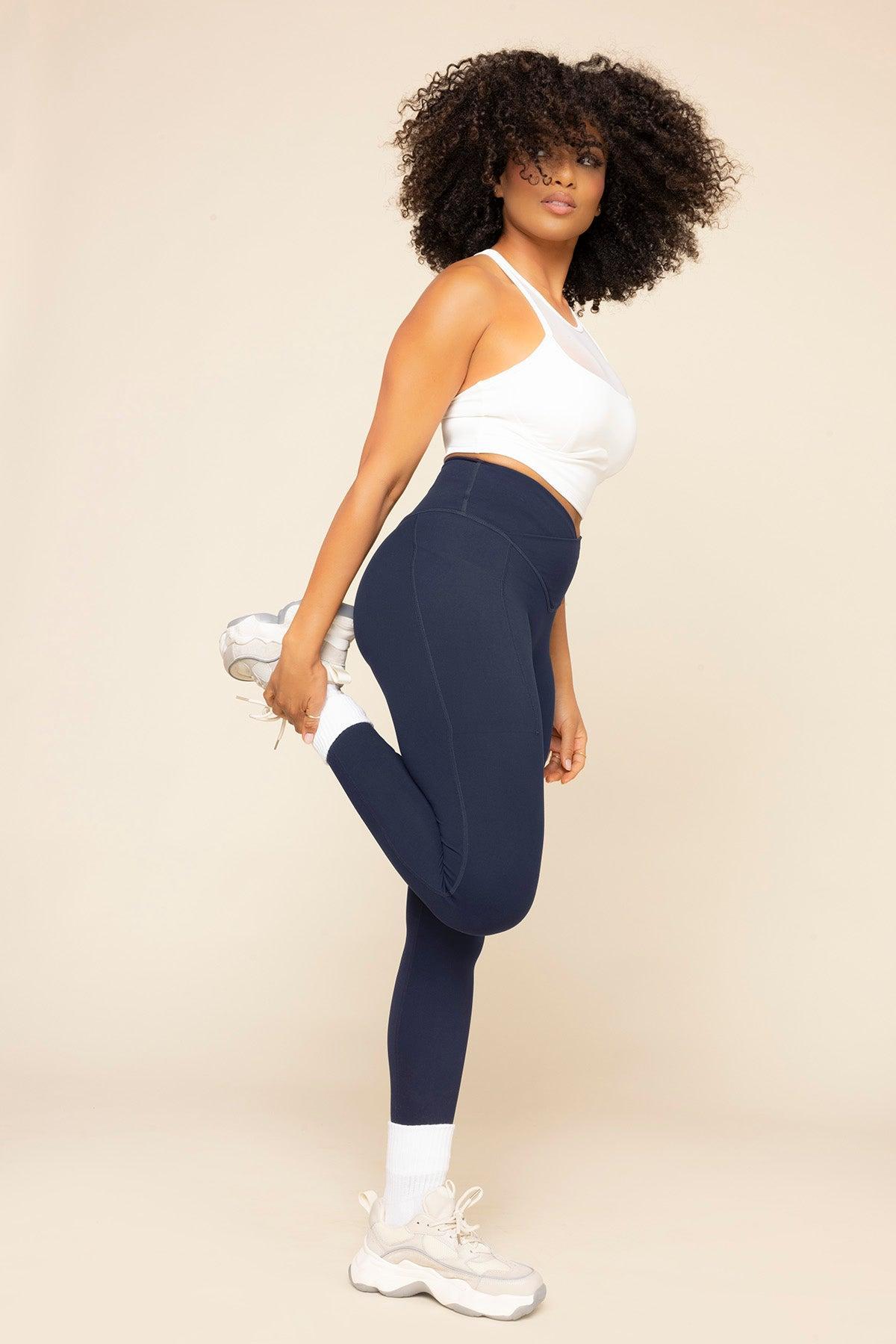 Crisscross Hourglass® Leggings with Pockets - Cosmic Navy Product Image