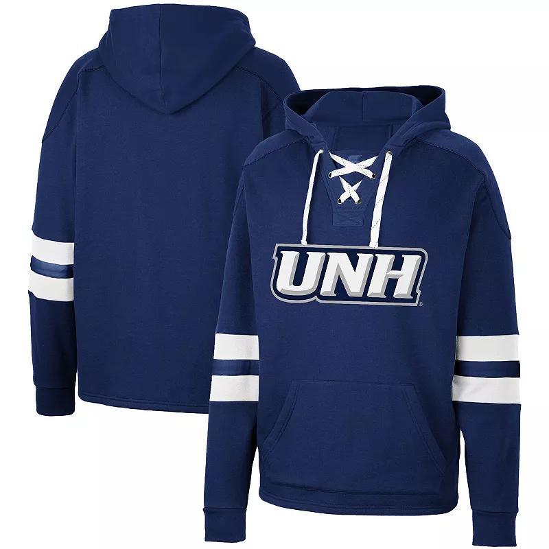 Mens Colosseum Navy New Hampshire Wildcats Lace-Up 4.0 Pullover Hoodie Unh Blue Product Image