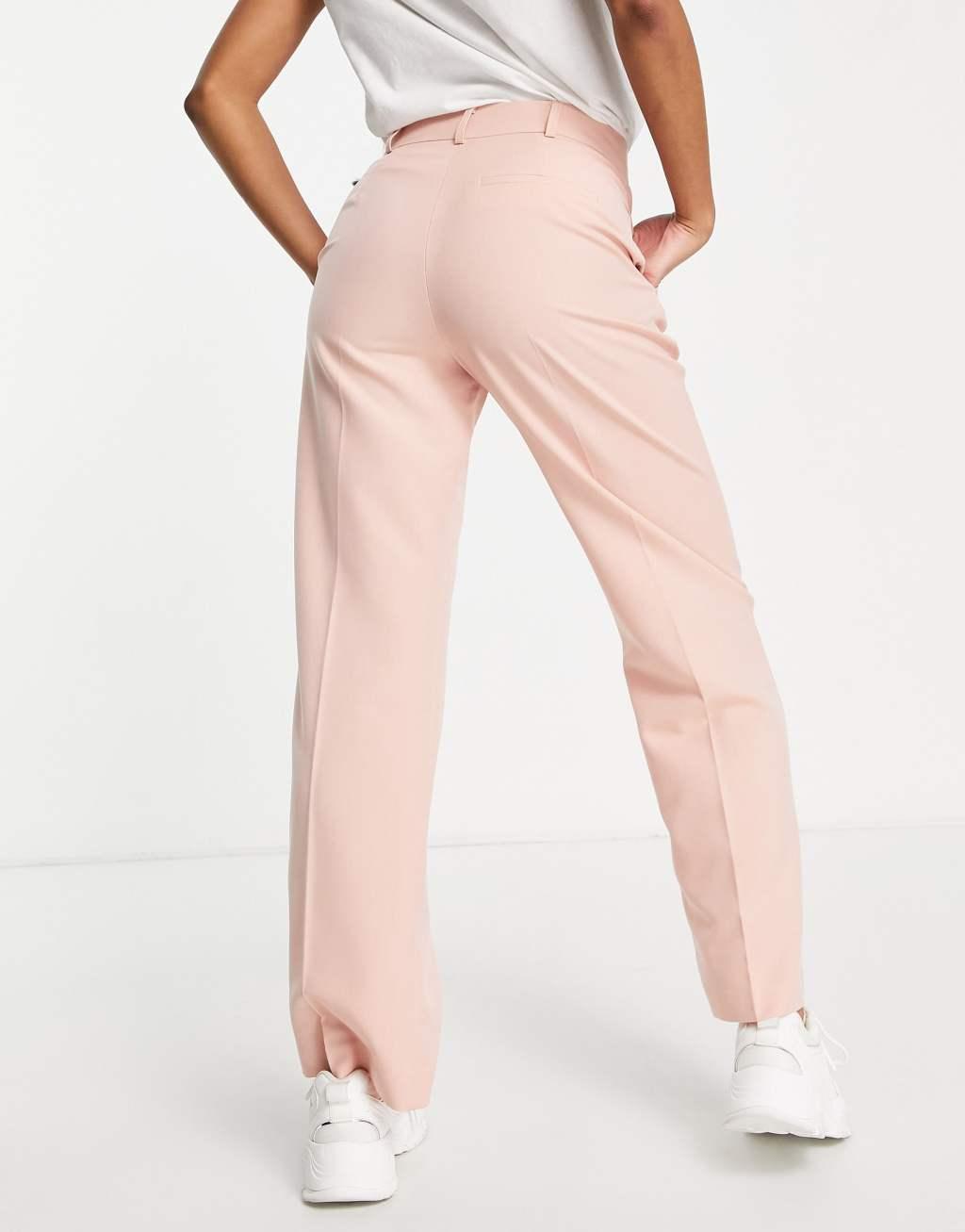 ASOS DESIGN Petite mix & match suit pants in blush Product Image