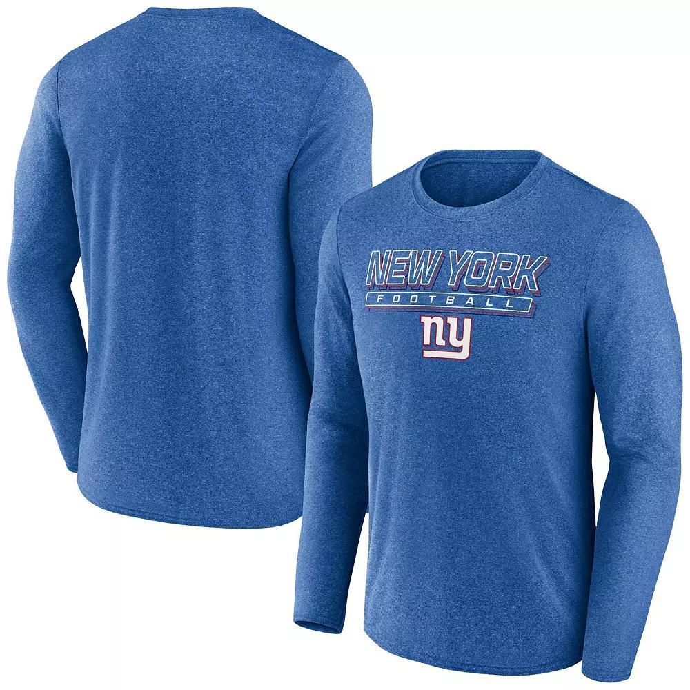 Men's Fanatics Heather Royal New York Giants Fundamentals Long Sleeve T-Shirt,  Product Image