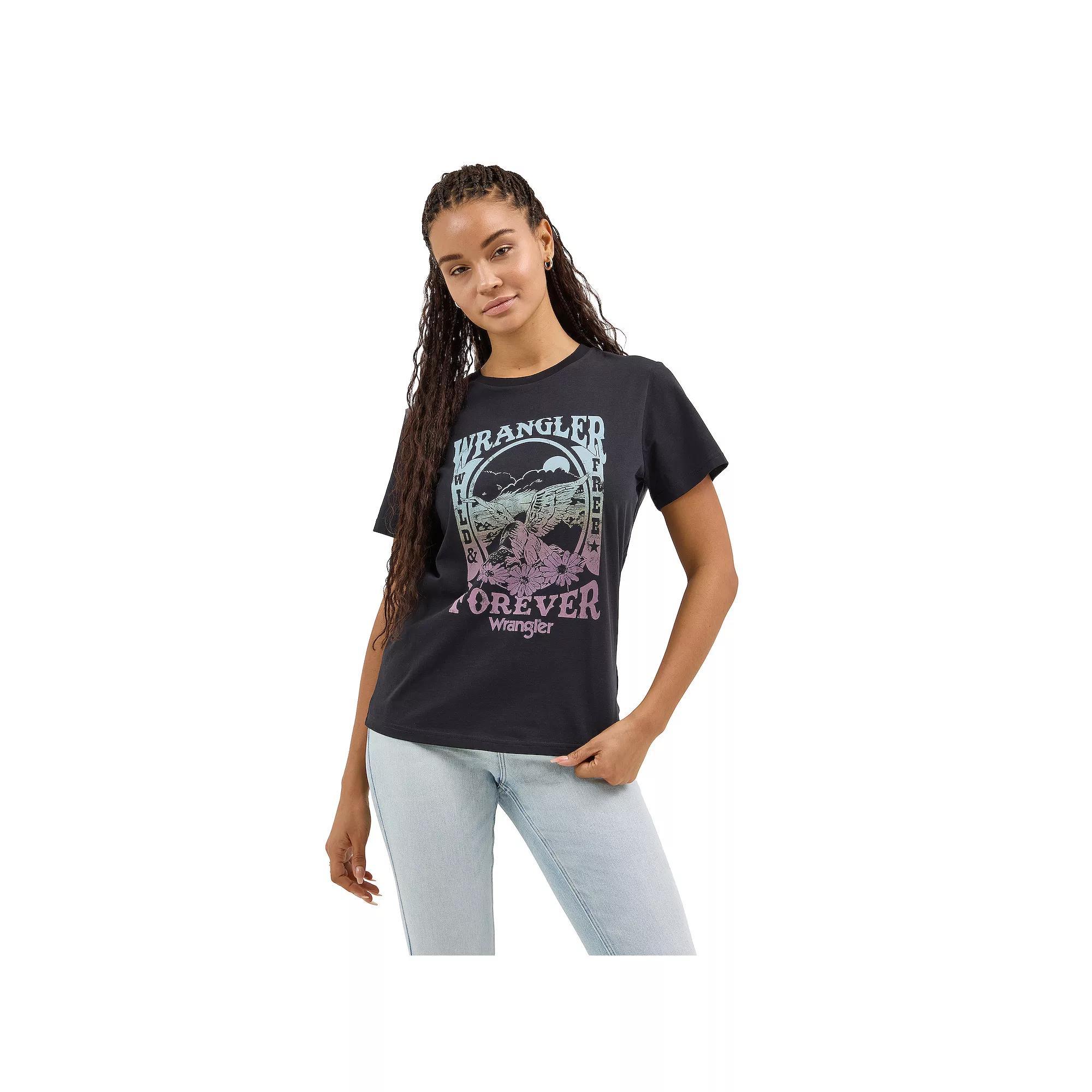 Women's Wrangler Graphic Tee, Size: XL, Black Product Image