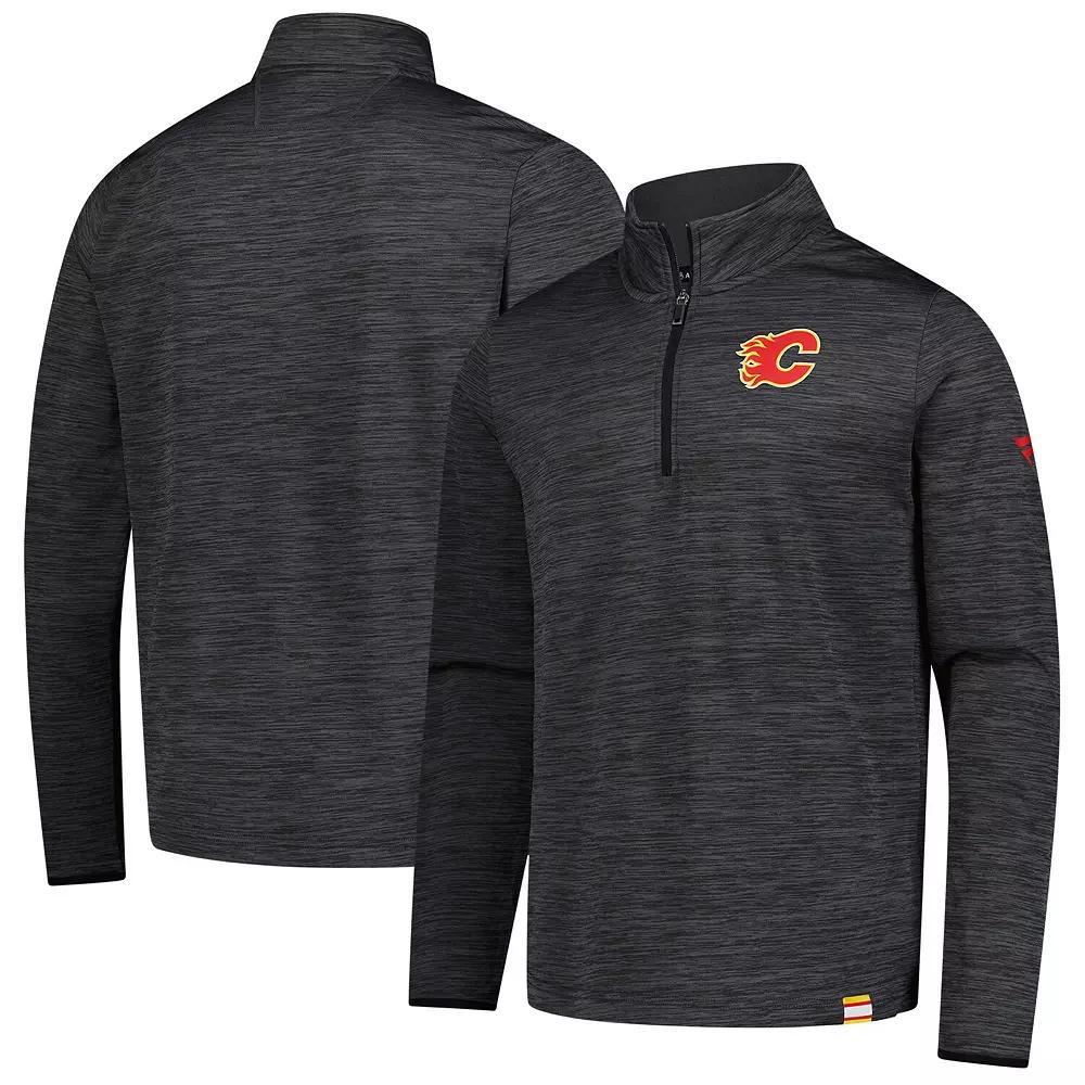 Men's Fanatics Heather Charcoal Ottawa Senators Authentic Pro Lightweight Quarter-Zip Pullover,  Product Image