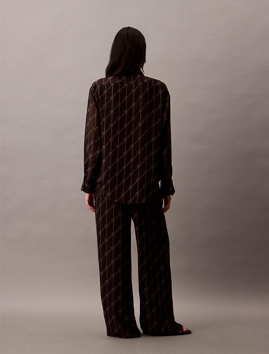 Flowing Printed Pull-On Pants Product Image