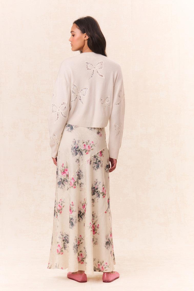 Bertha Silk Floral Maxi Skirt Product Image