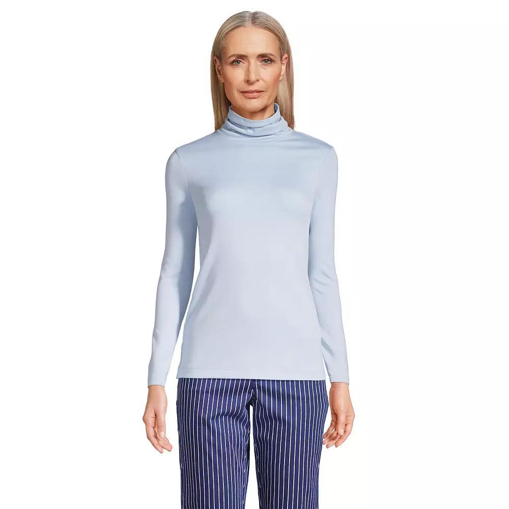 Women's Lands' End Supima Cotton Long Sleeve Turtleneck,  Product Image