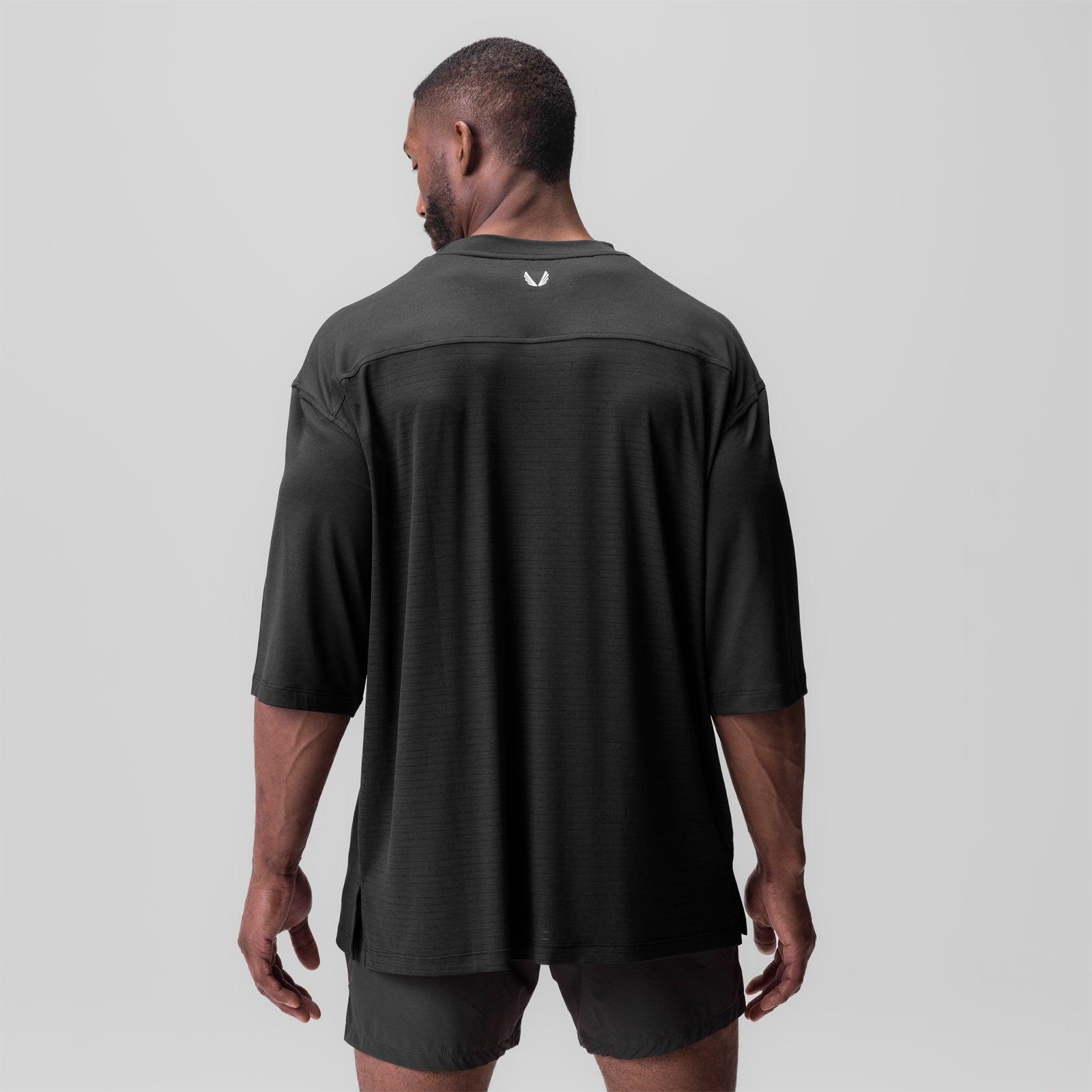 0841. 3D-Lite® 2.0 3/4-Sleeve Oversized Tee - Black "OTWR" Product Image