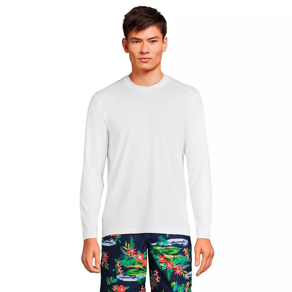 Big & Tall Lands' End SPF Long Sleeve Tee, Men's, Size: Medium Tall, Deep  Blue Product Image