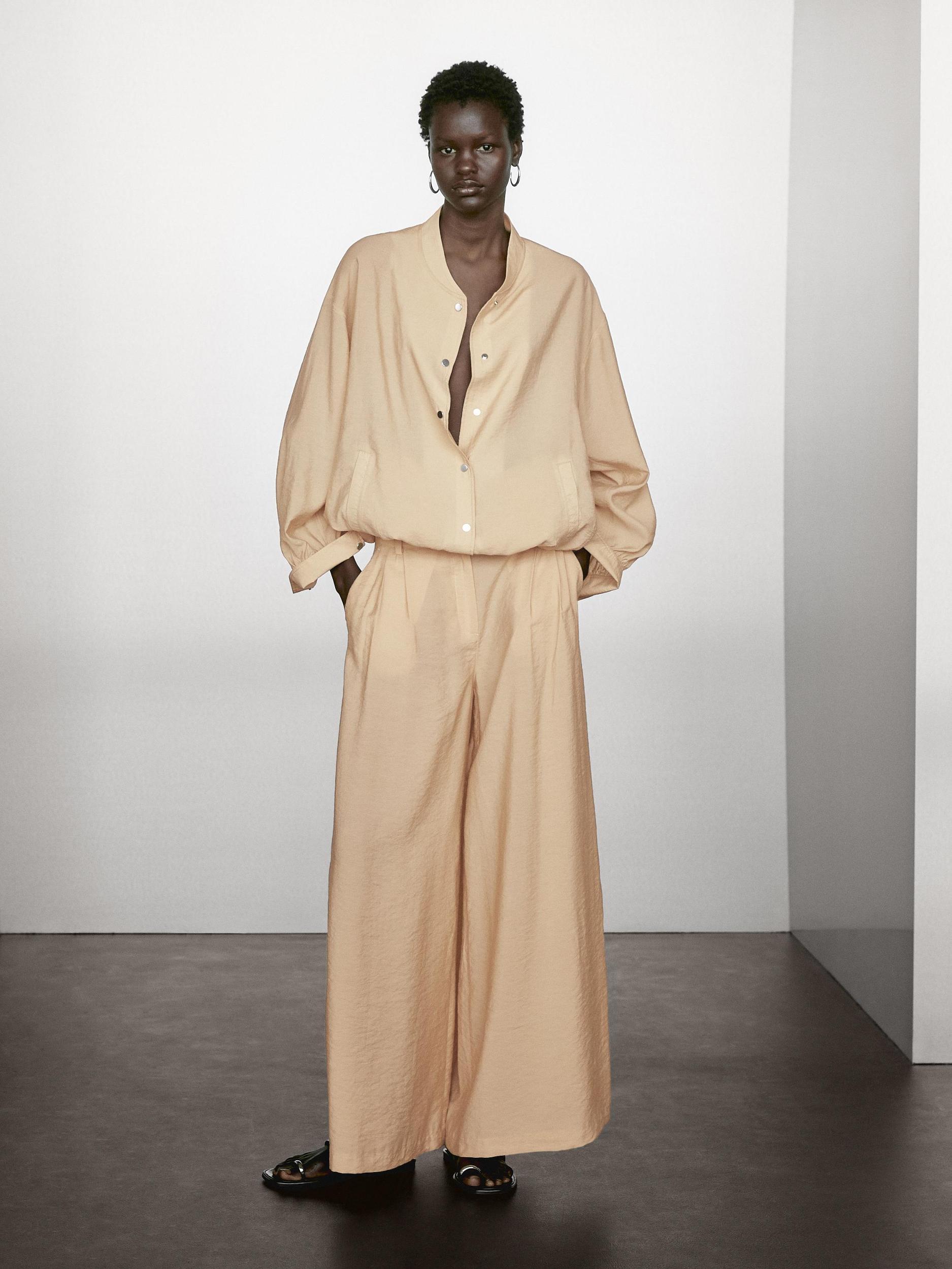 Darted palazzo trousers Product Image