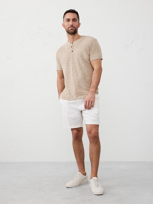 Linen-Blend Henley Product Image