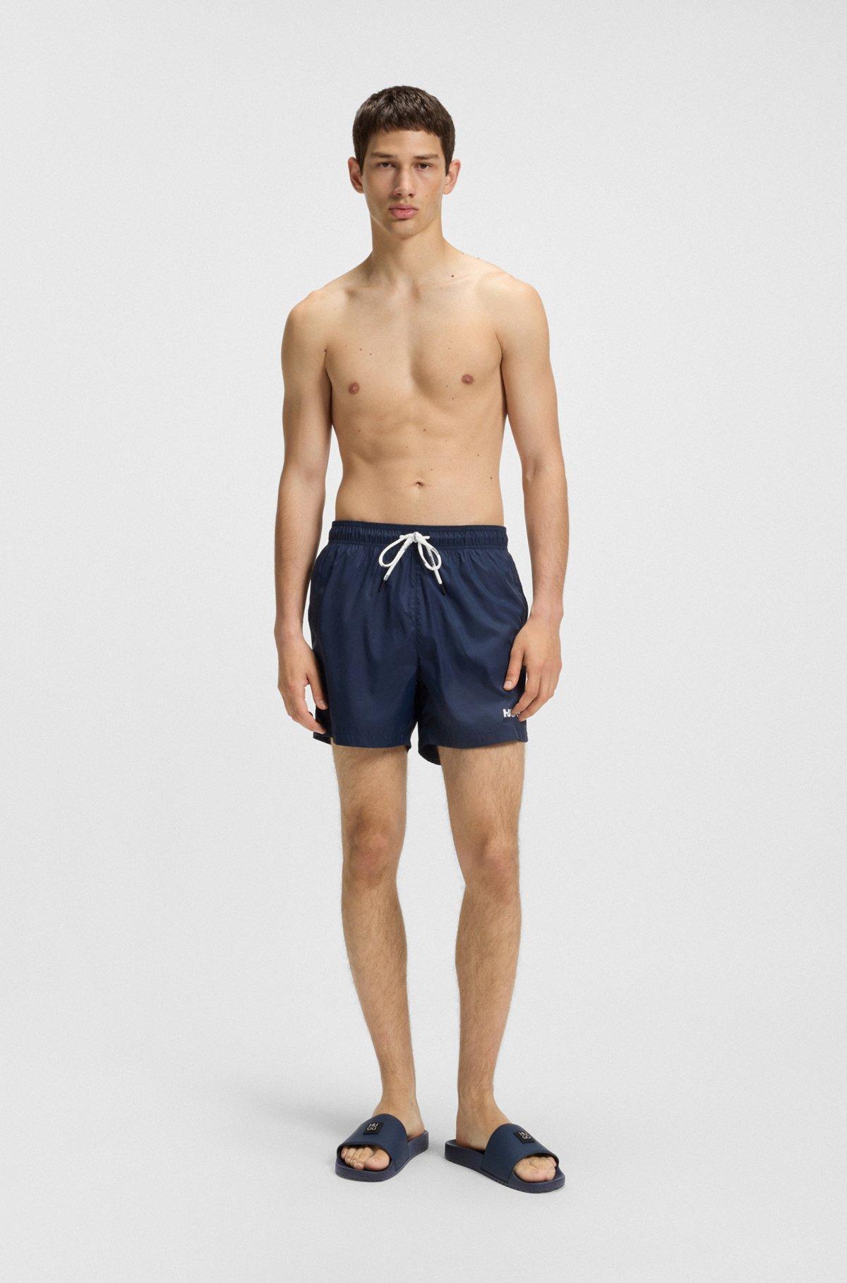 Italian-made slides with contrast-logo strap Product Image