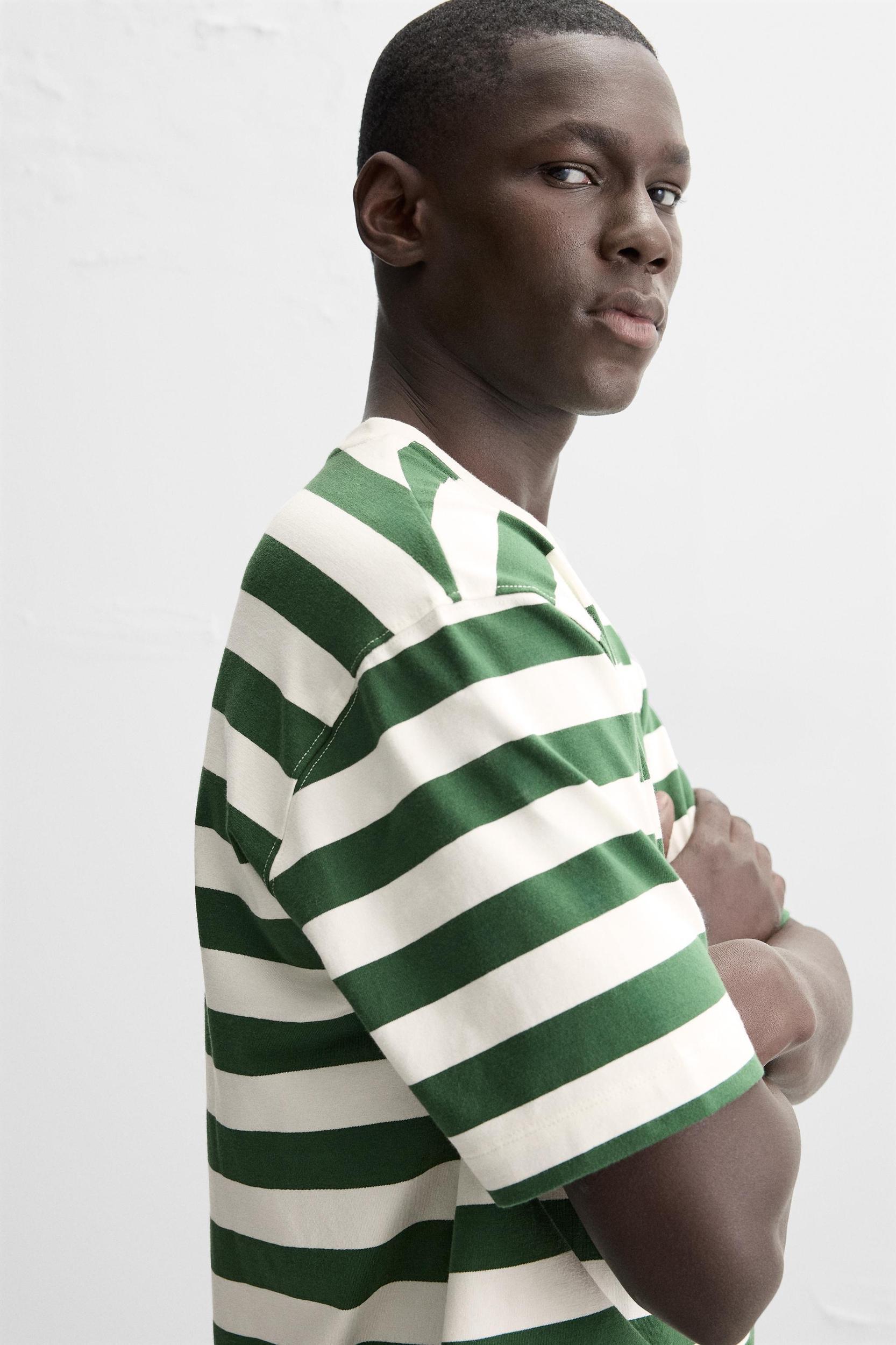 STRIPED JACQUARD T-SHIRT Product Image