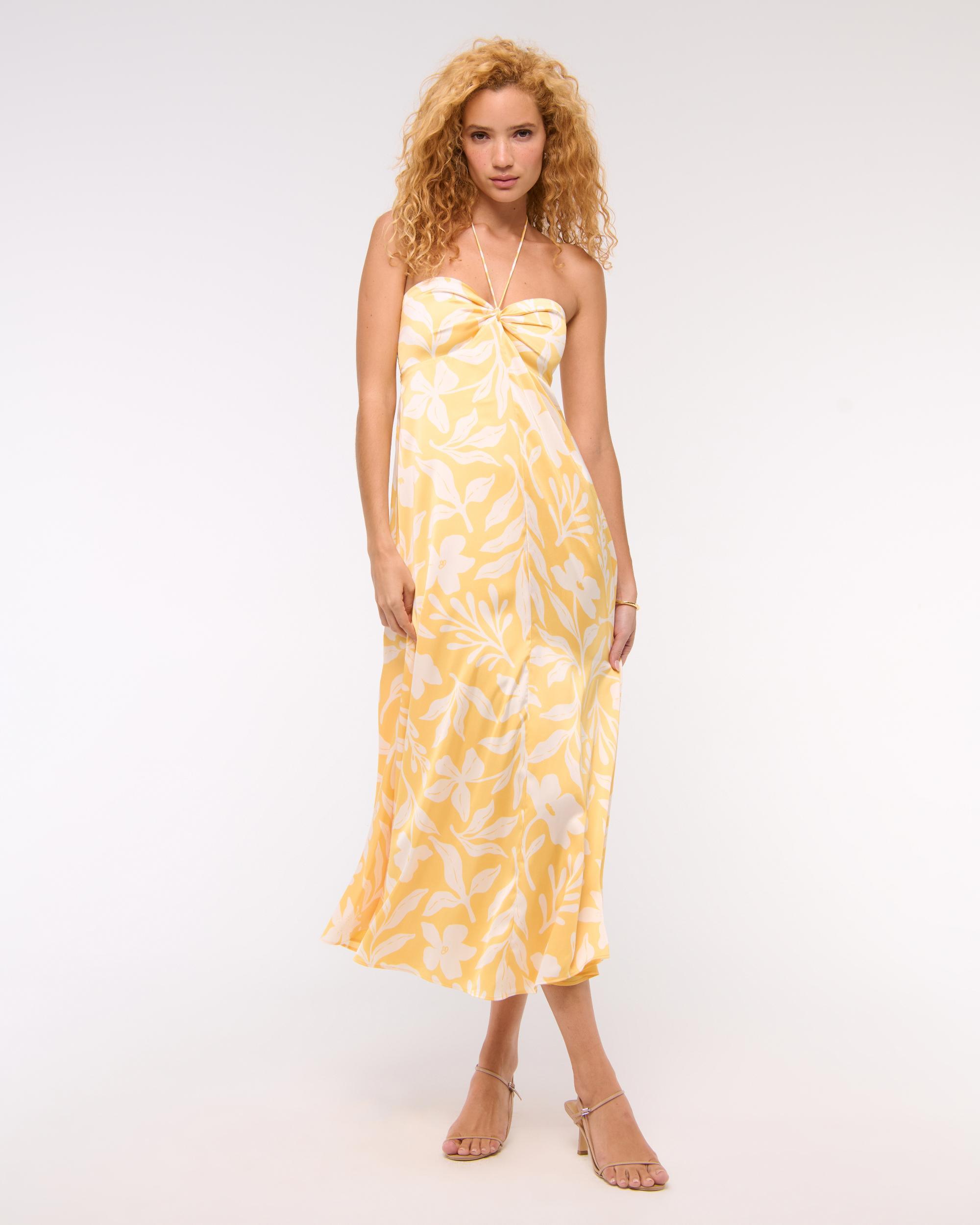 Twist-Front Flowy Maxi Dress Product Image