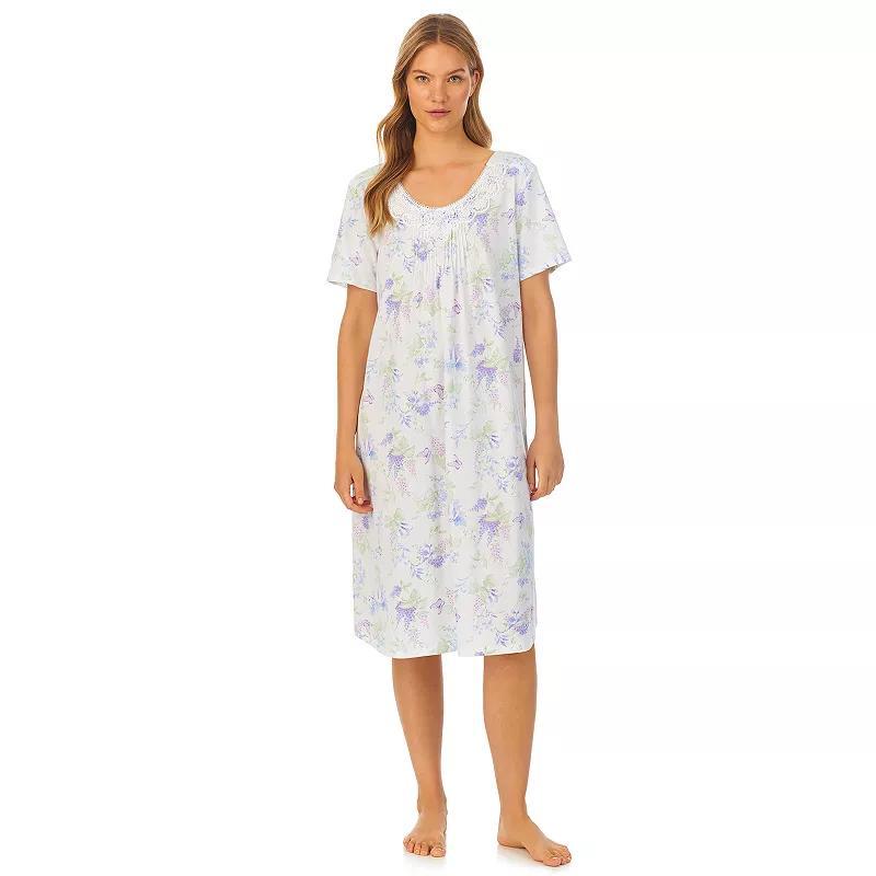 Womens Carole Hochman Cotton Short Sleeve Nightgown Product Image