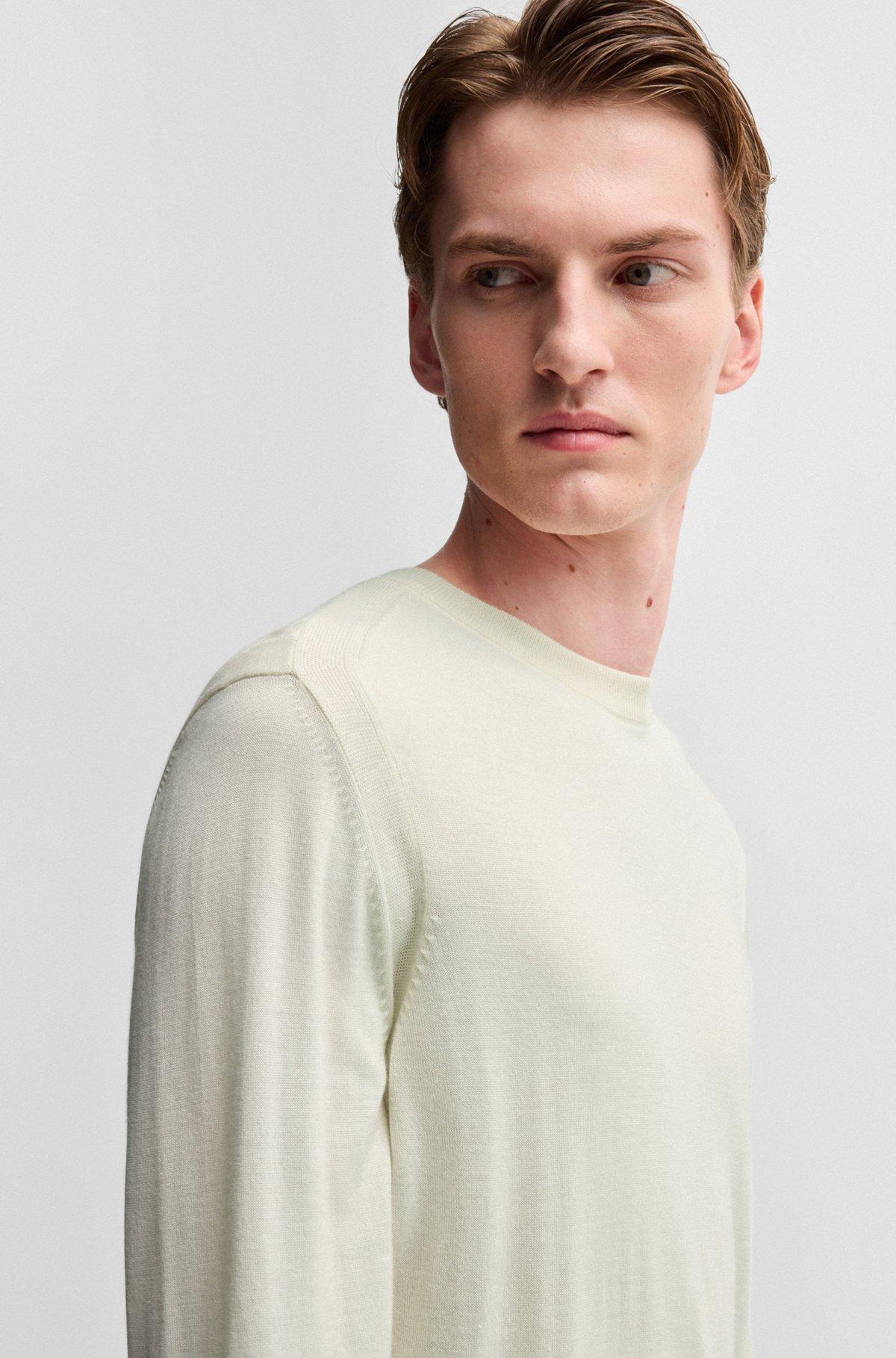 Regular-fit sweater in wool, silk and cashmere Product Image