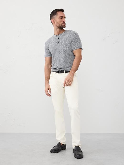 Linen-Blend Henley Product Image