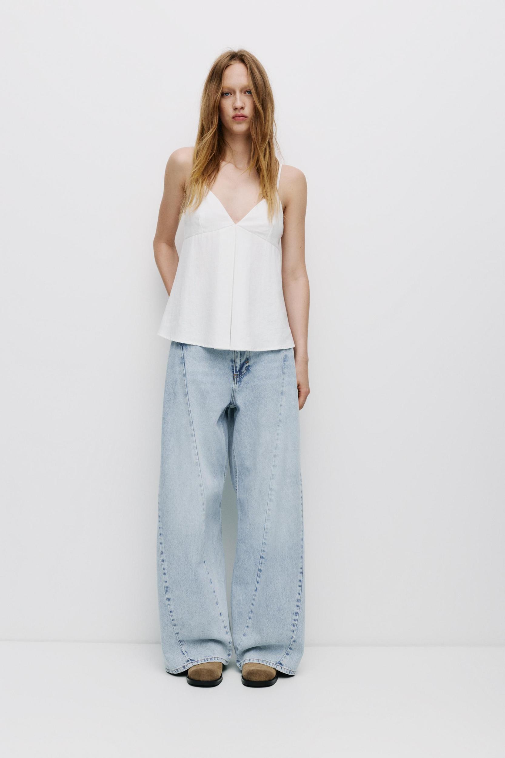 Baggy jeans with seam details Product Image