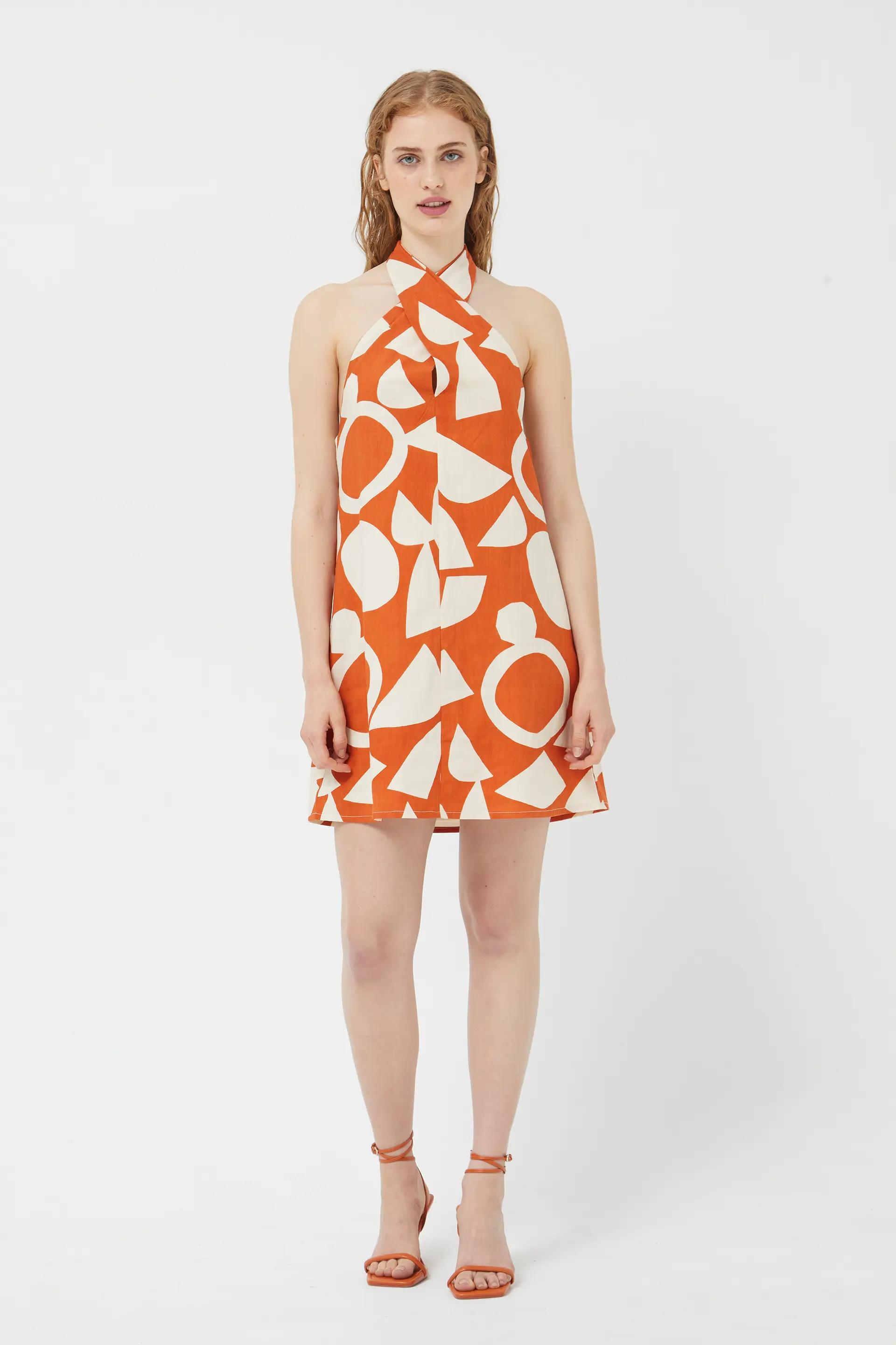 Halter Geo Dress Product Image