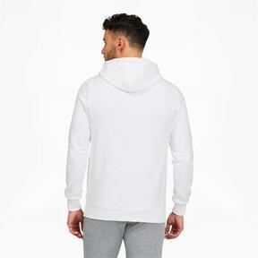 PUMA Classics Men's Logo Hoodie FL in White/Bamboo Product Image