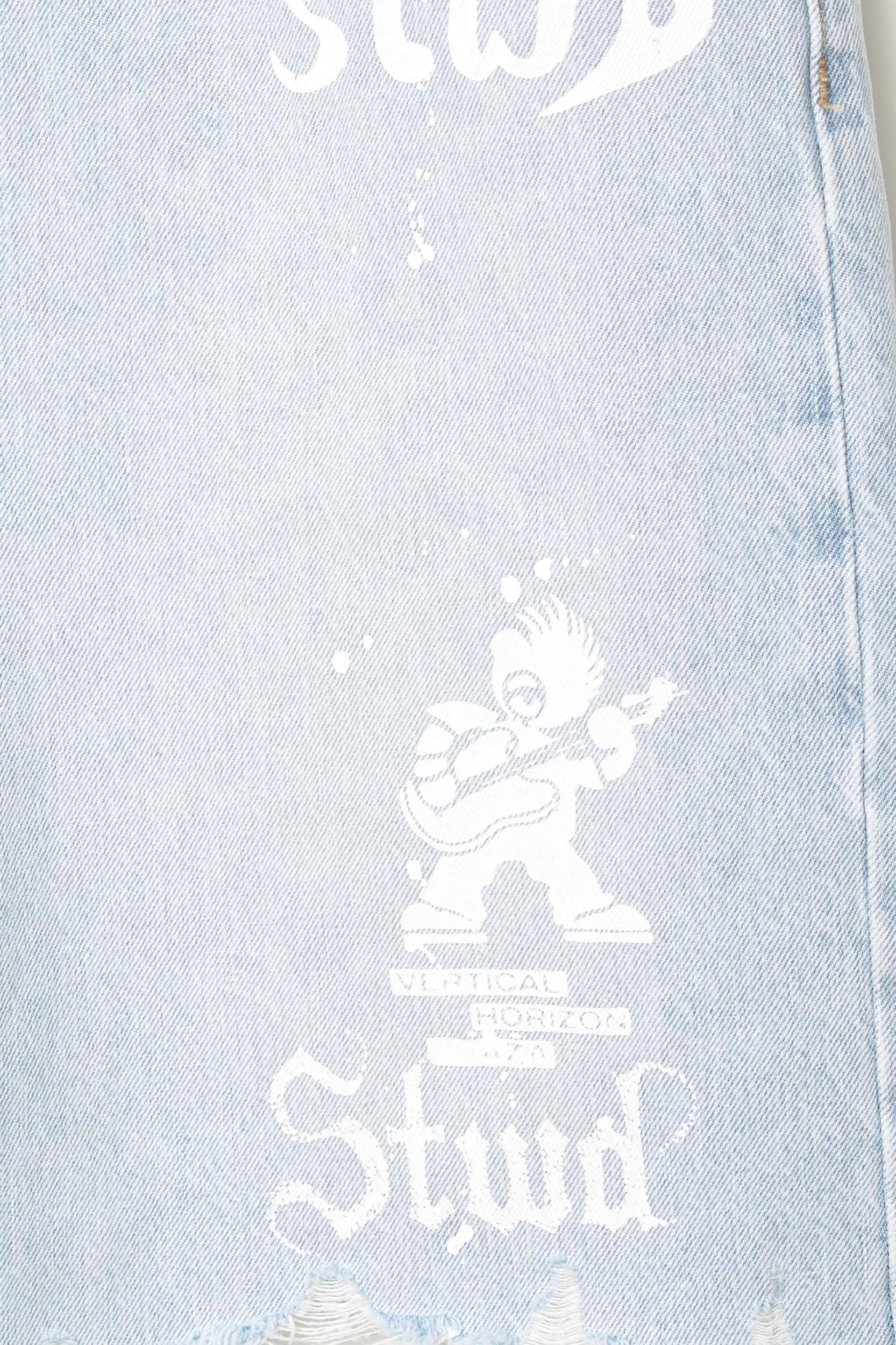 Ripped denim Bermuda shorts Product Image