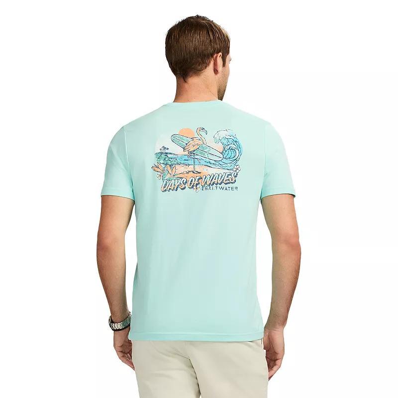 Men's IZOD Saltwater Soft Wash Short Sleeve Graphic Tee, Size: Medium, Days Of Waves Product Image