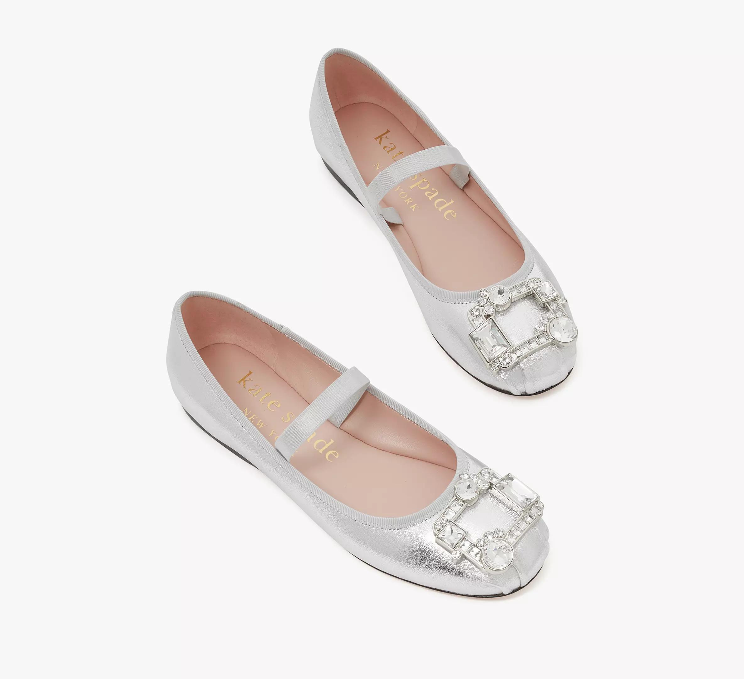 Renata Metallic Mary Jane Ballet Flats Product Image