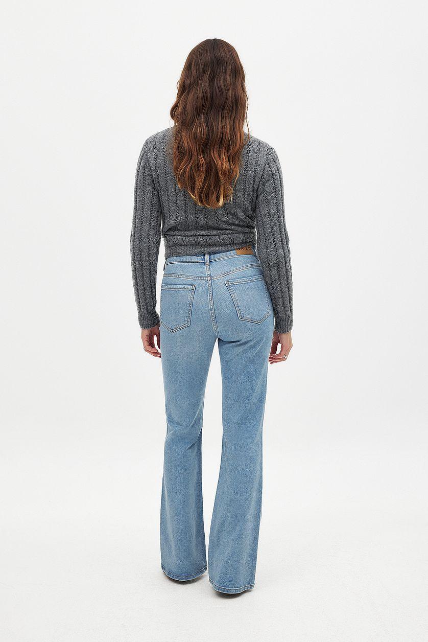 High Waist Flared Denim Product Image
