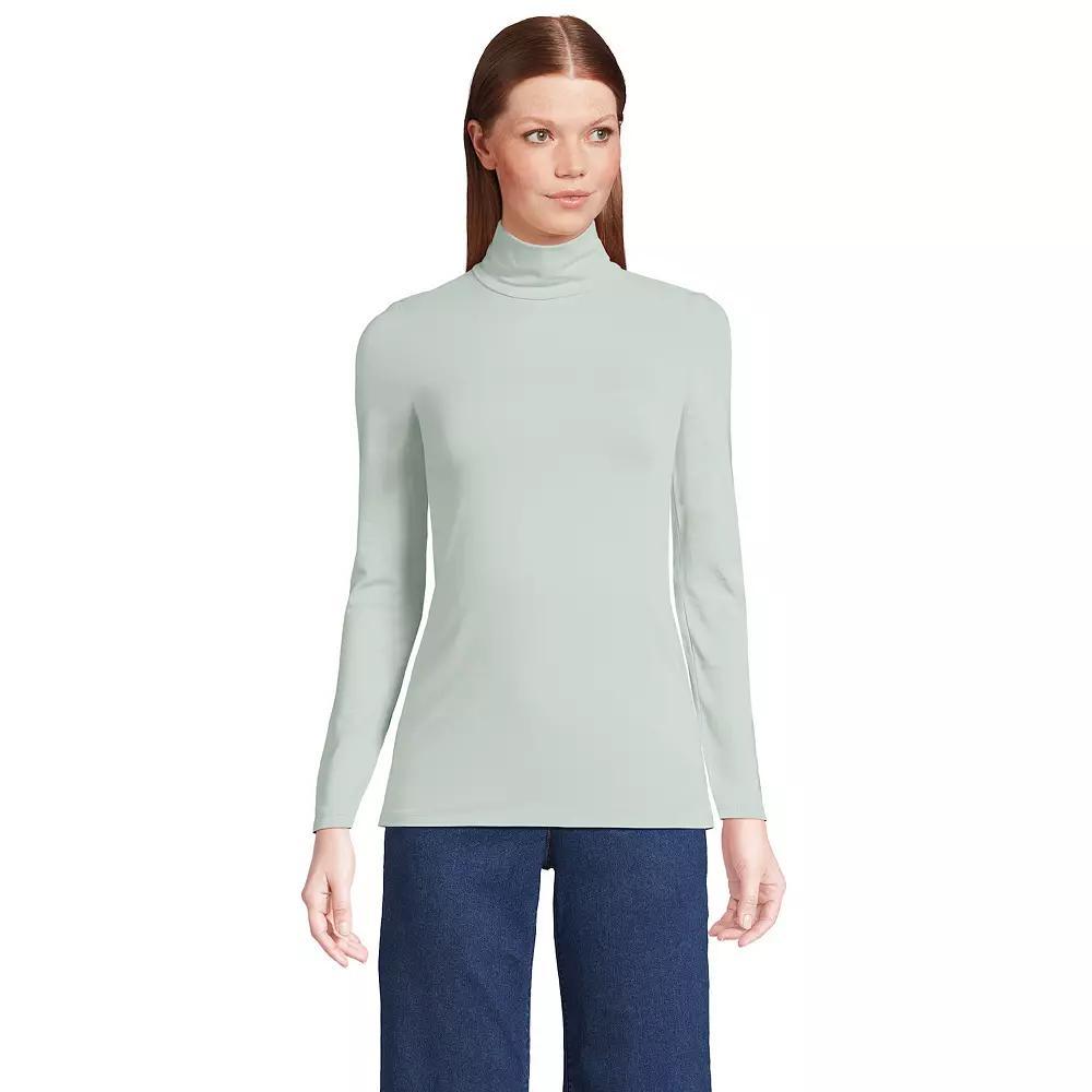 Petite Lands' End Lightweight Fitted Long Sleeve Turtleneck, Women's,  Product Image