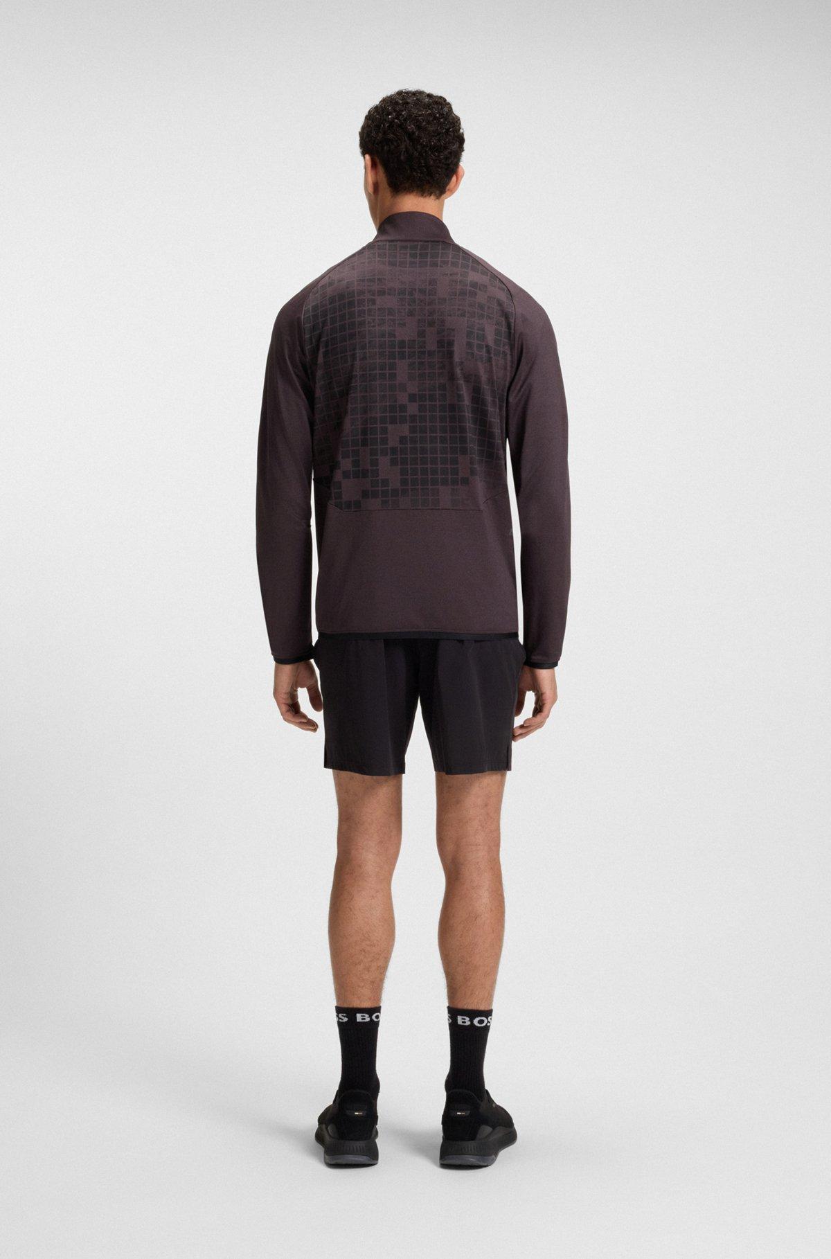 Active half-zip sweatshirt in printed quick-dry fabric Product Image