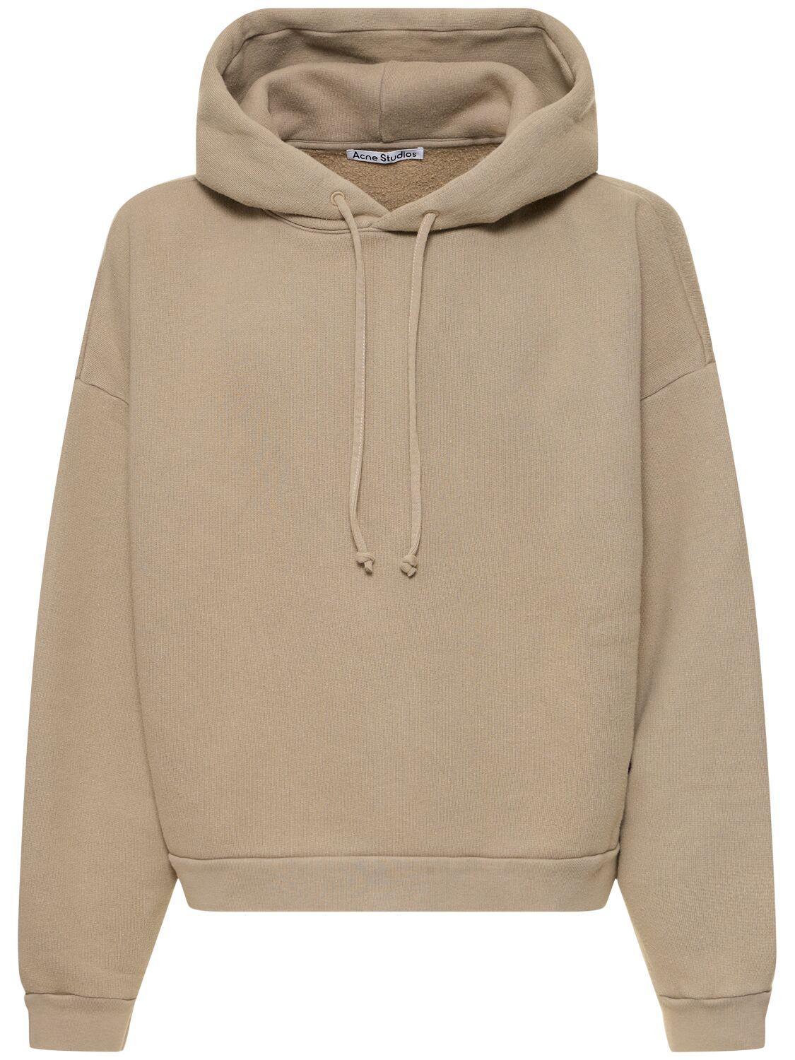 ACNE STUDIOS Fester H Cotton-jersey Hoodie In Neutrals Product Image