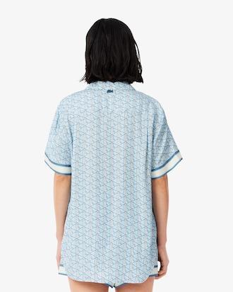 Oversized Monogram Print Shirt Product Image