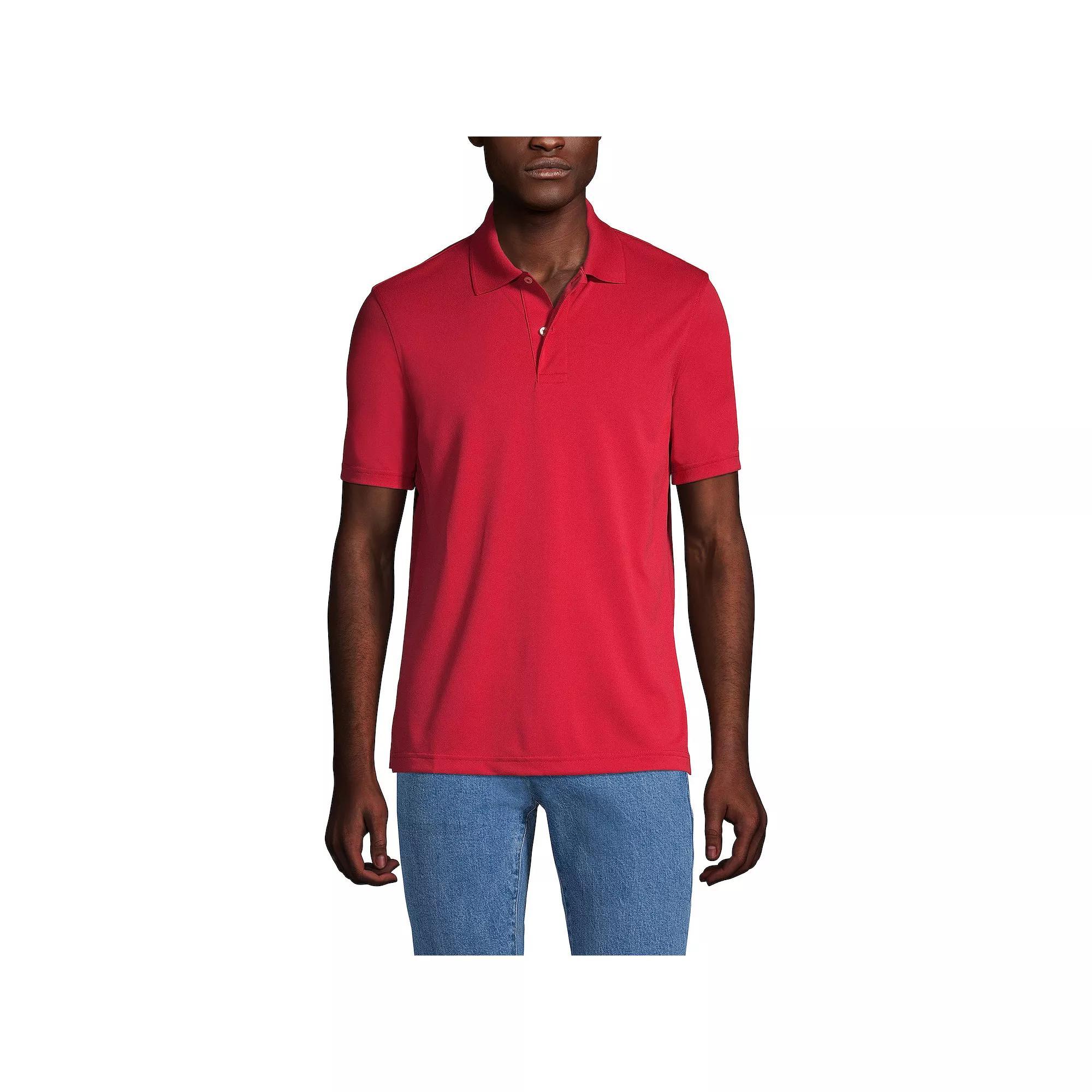 Men's Lands' End Short Sleeve Quick-Dry Stain-Release Polo Shirt,  Product Image