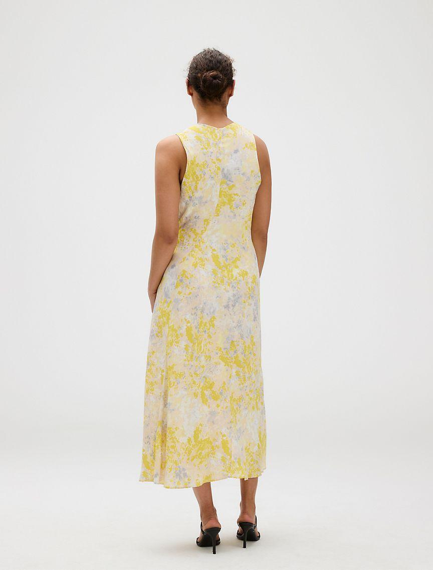 Viscose Print Sleeveless Midi Dress Product Image