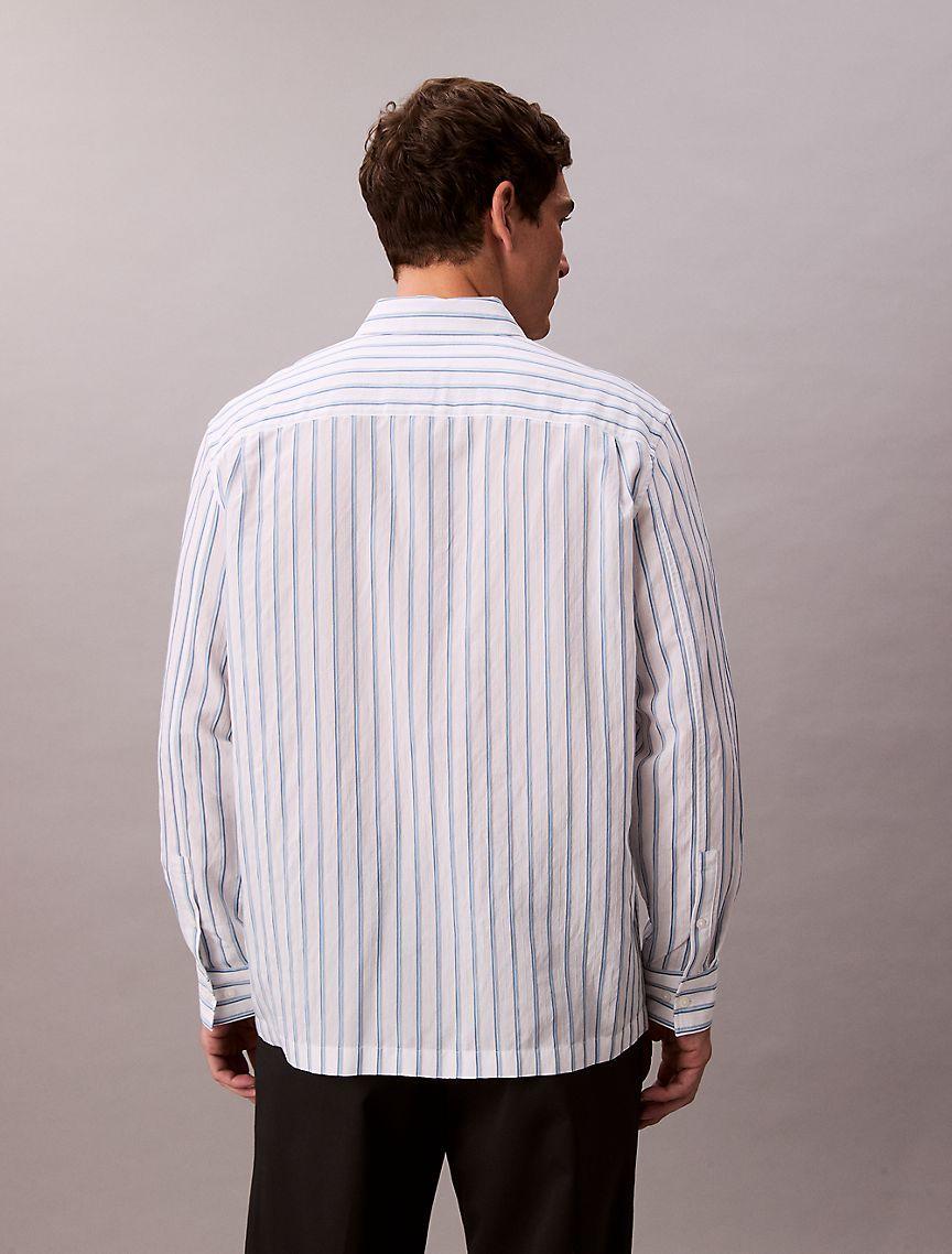 Stripe Relaxed Button-Down Shirt Product Image